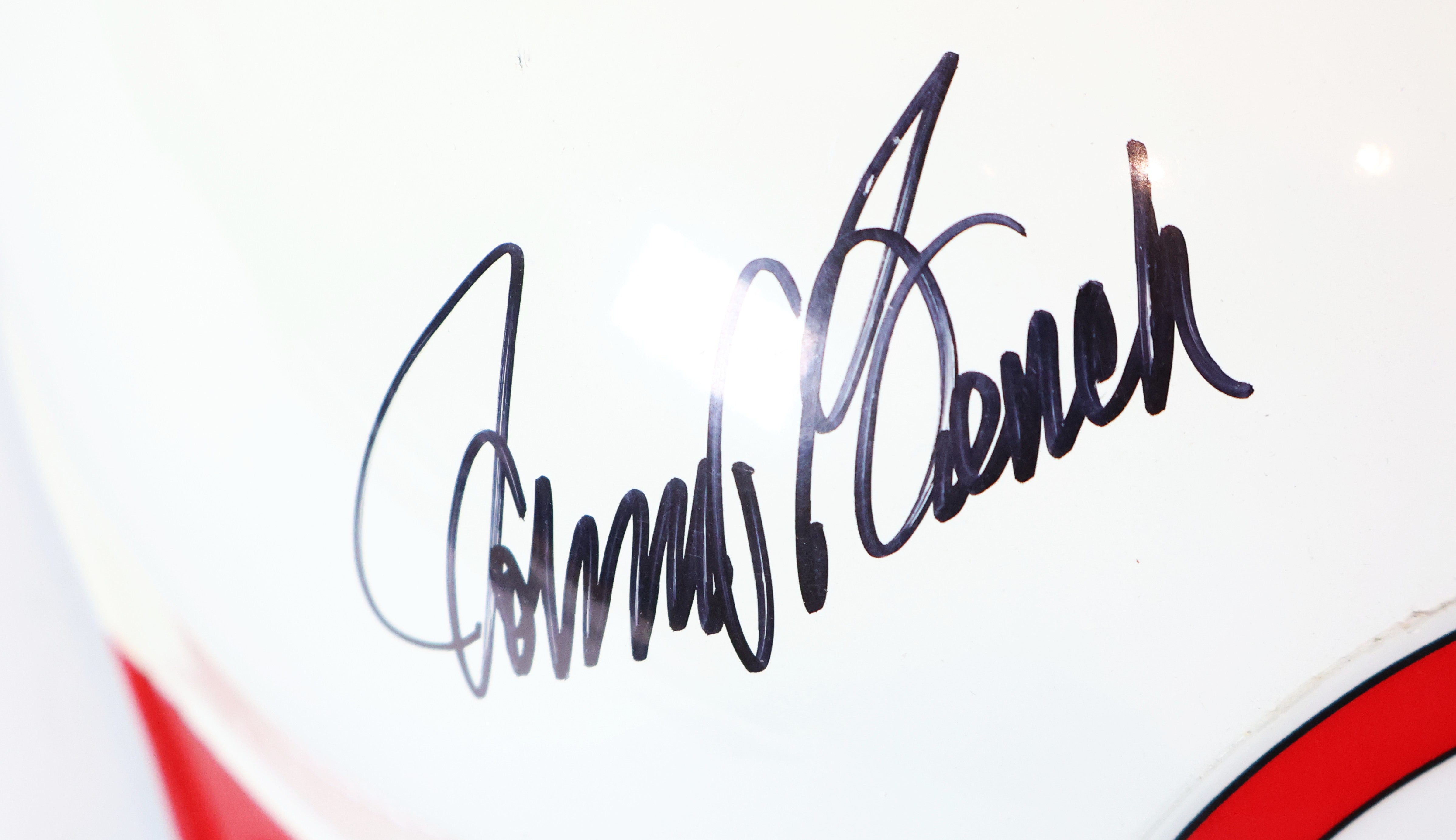 Frank Robinson, Pete Rose (Hit King) Johnny Bench Autographed Helmet PSA/DNA COA