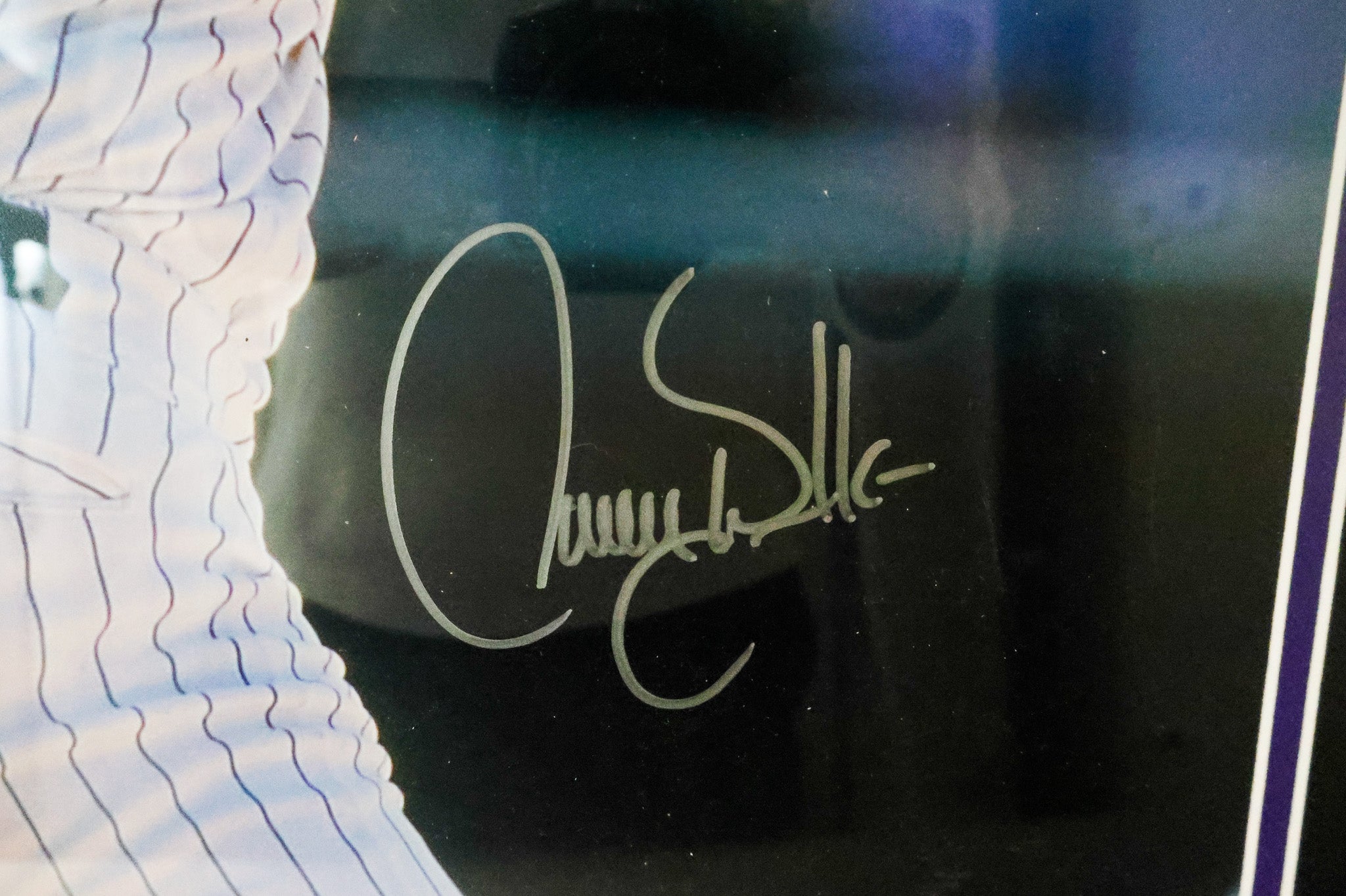 Larry Walker Autographed Colorado Rockies 16X20 Photo Framed TriStar COA