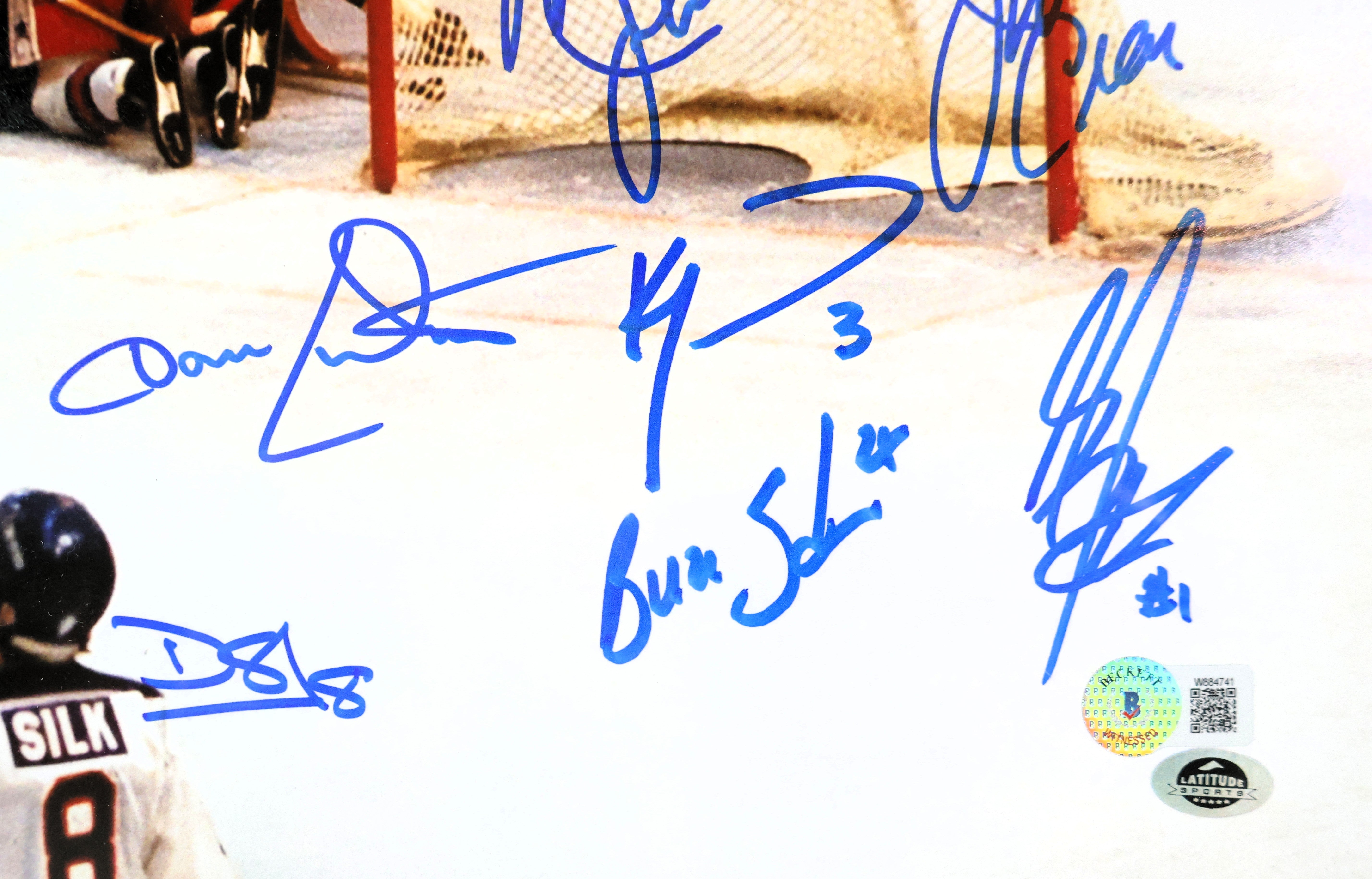 Miracle On Ice Autographed 16x20 Photo Framed Lighted Shadowbox (25.5x31.5) Beckett COA