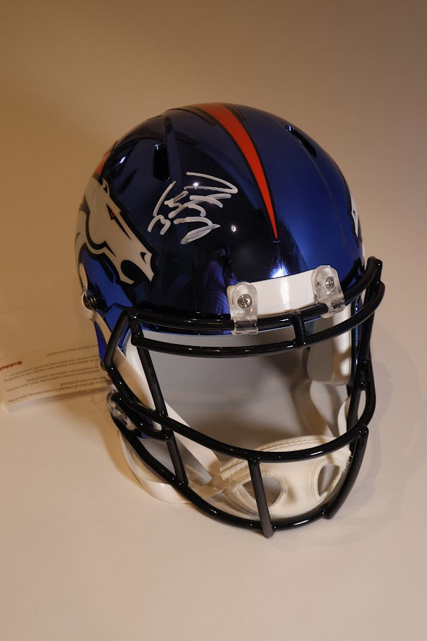 Peyton Manning Autographed Denver Broncos Chrome Replica Helmet