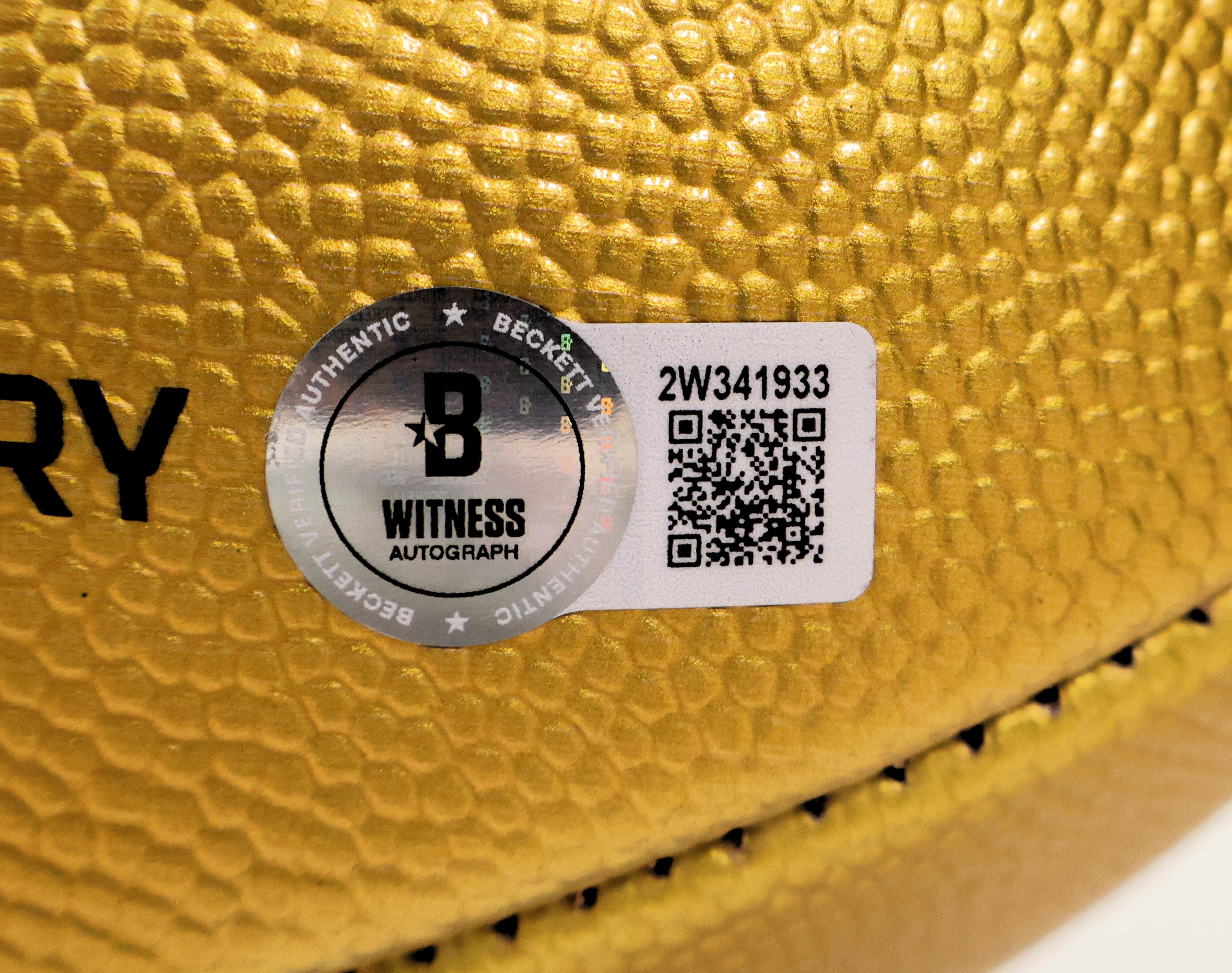 Von Miller Autographed Denver Broncos Super Bowl 50 Commemorative Gold "The Duke" NFL Game Ball Beckett COA