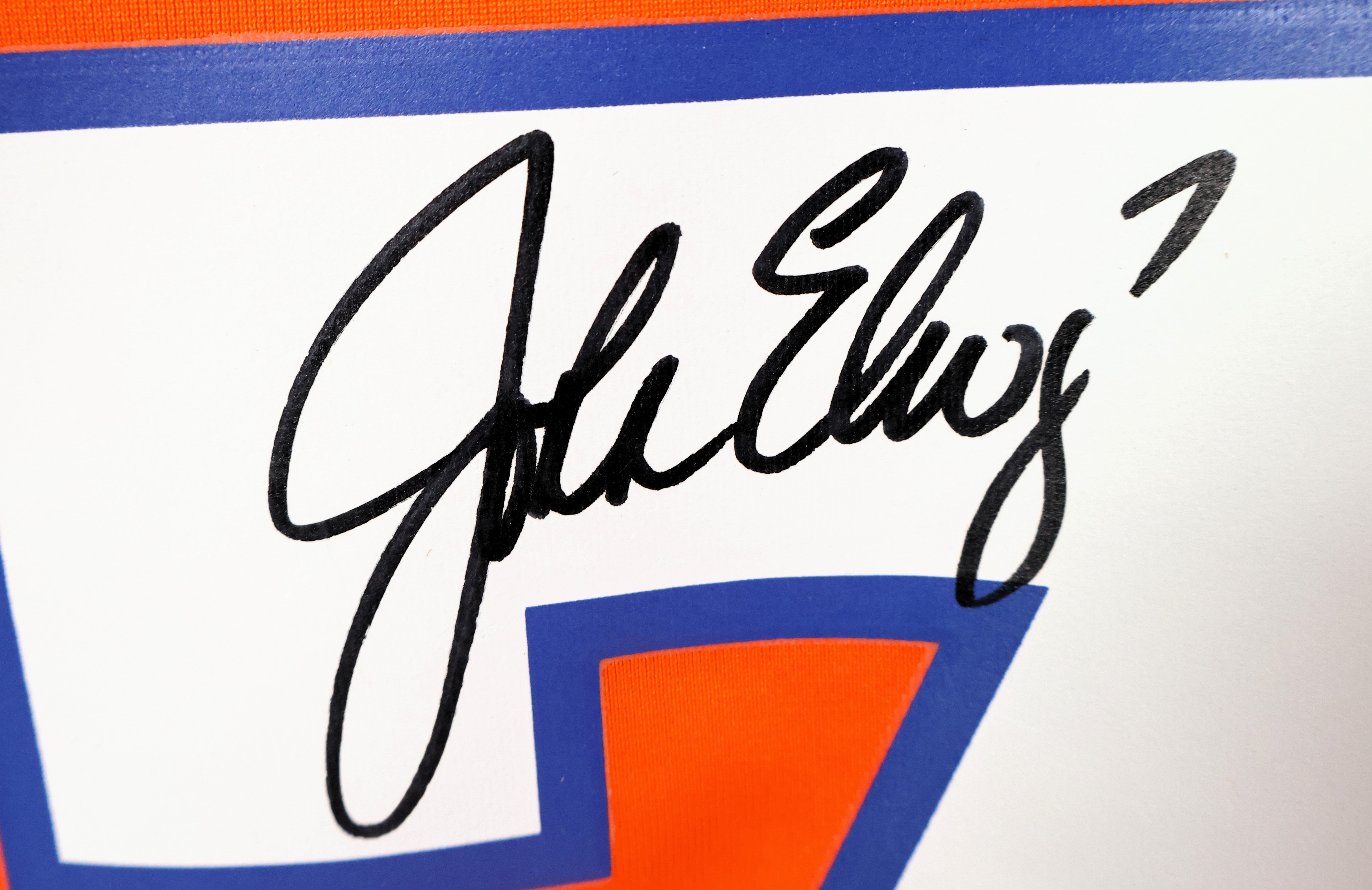 John Elway Autographed Denver Broncos Orange Large Jersey Inscribed "1987 NFL MVP" Beckett COA