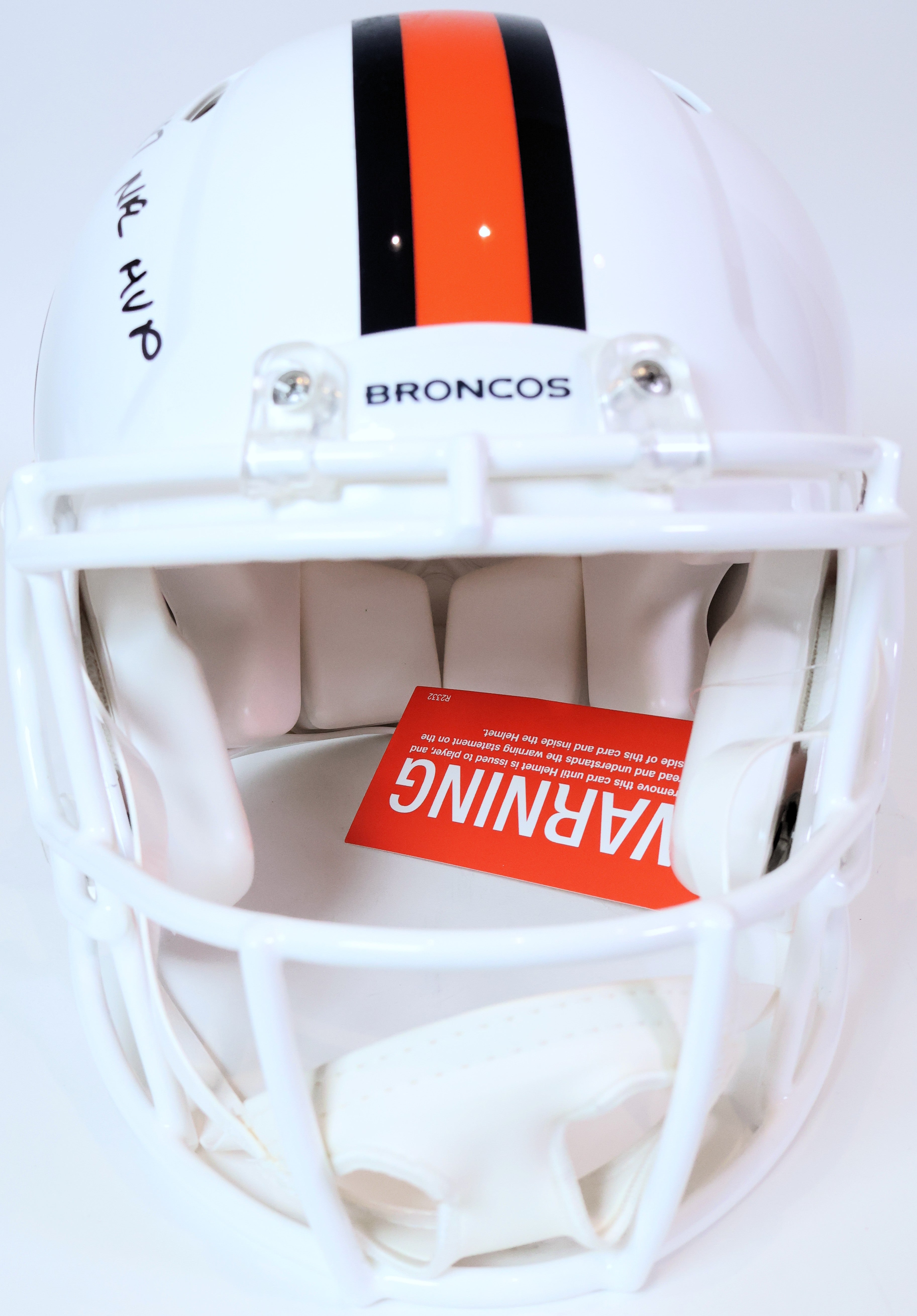 John Elway Autographed Denver Broncos Speed Pro Snowcapped Helmet Inscribed "1987 NFL MVP" Beckett COA