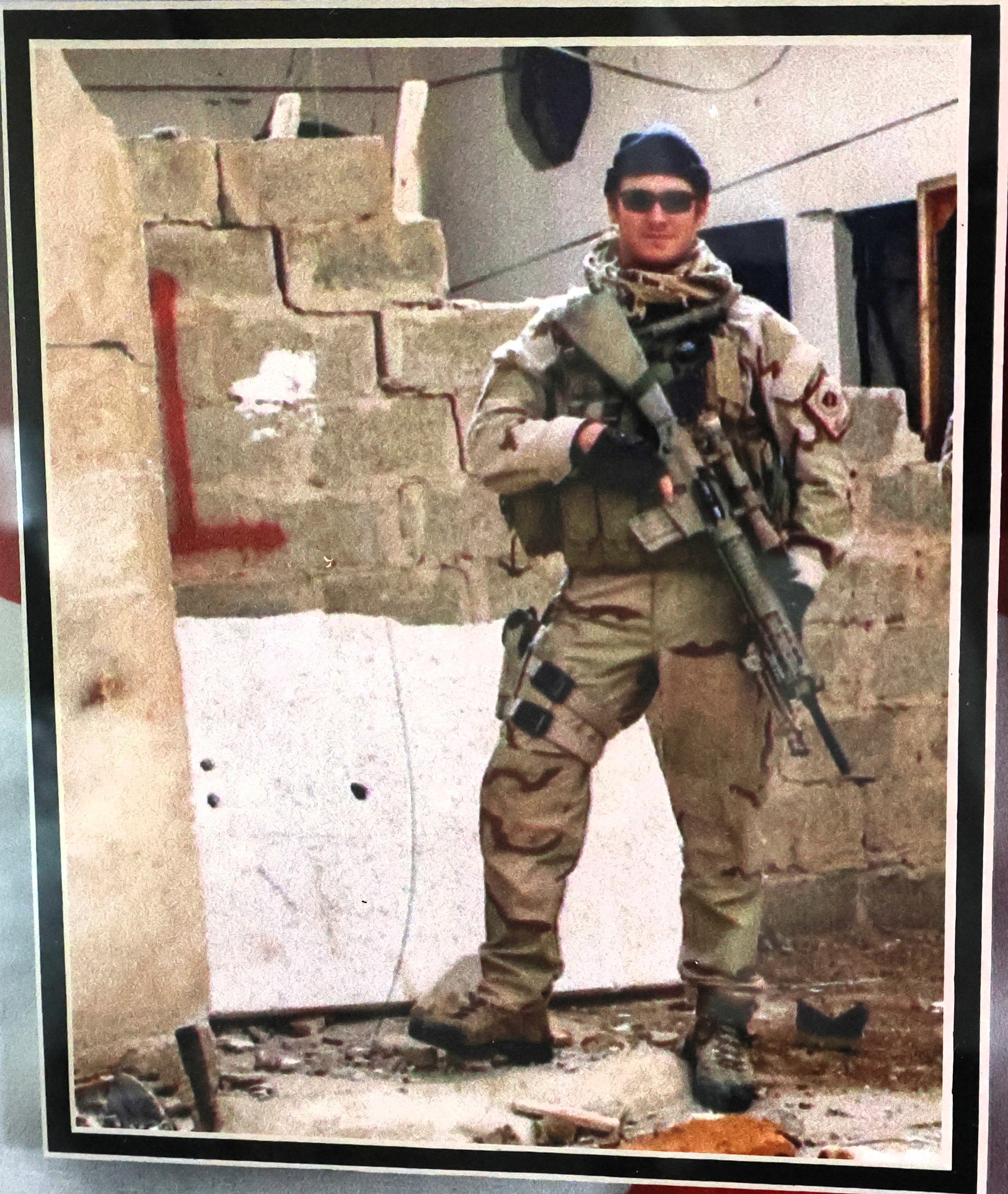 Chris Kyle American Sniper Framed 20x30 Piece (Charity) - Latitude Sports Marketing