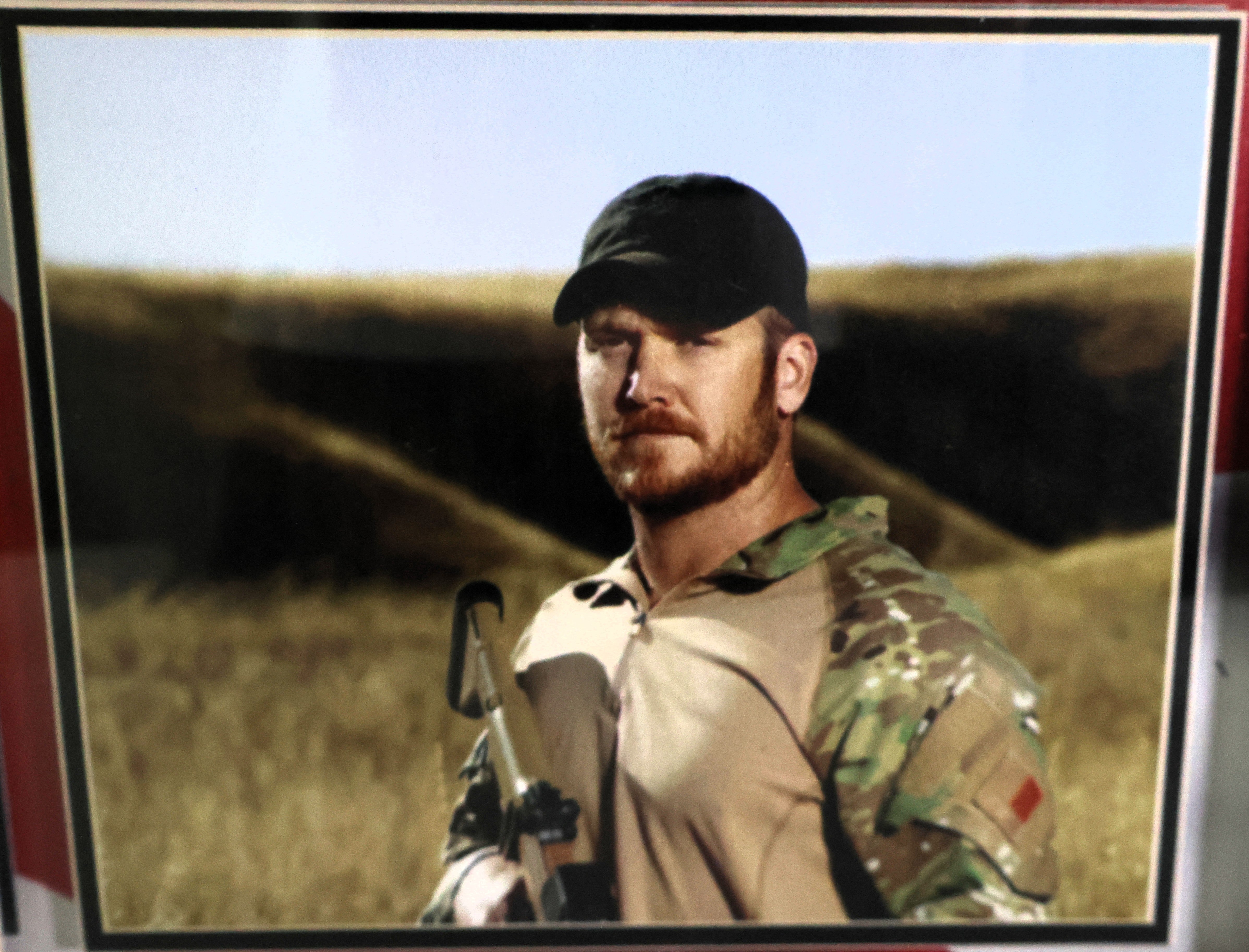 Chris Kyle American Sniper Framed 20x30 Piece (Charity) - Latitude Sports Marketing