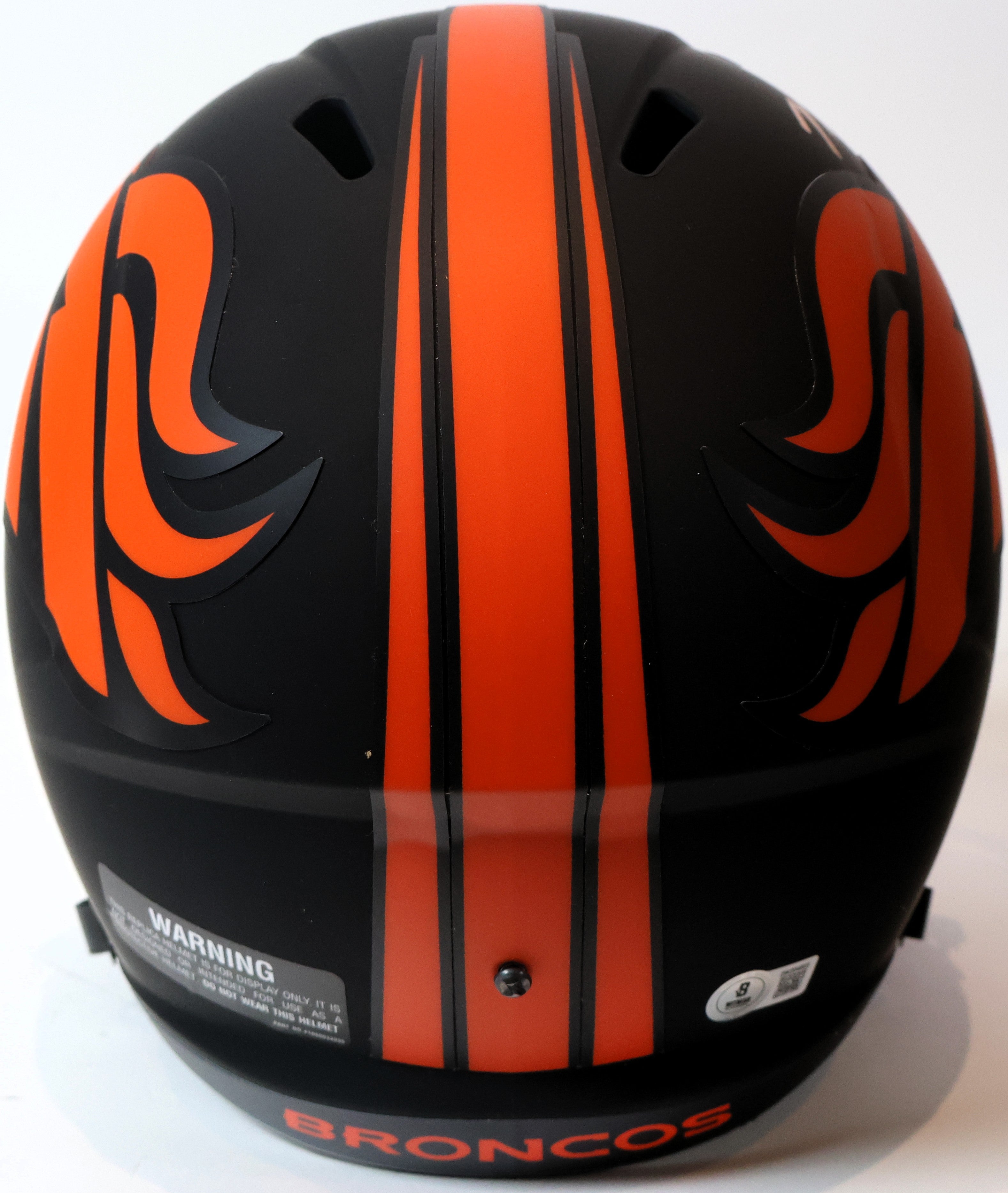 Bo Nix Autographed Denver Broncos Eclipse Speed Replica Helmet Beckett COA