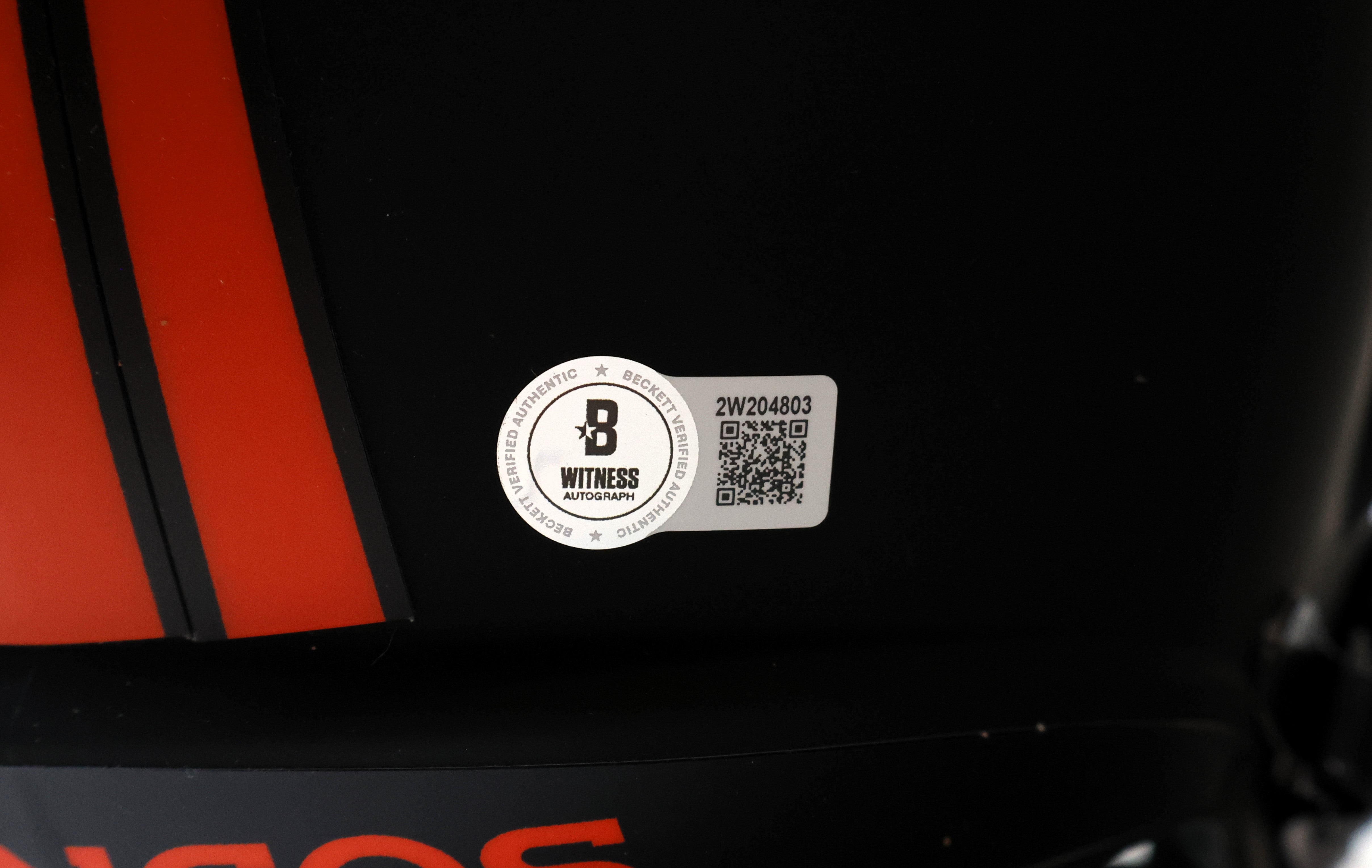 Bo Nix Autographed Denver Broncos Eclipse Speed Replica Helmet Beckett COA