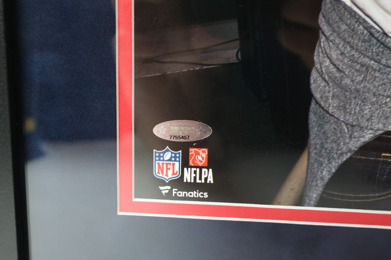 Tom Brady and David Ortiz Autographed 16x20 Photo Framed Tristar and Fanatics COA