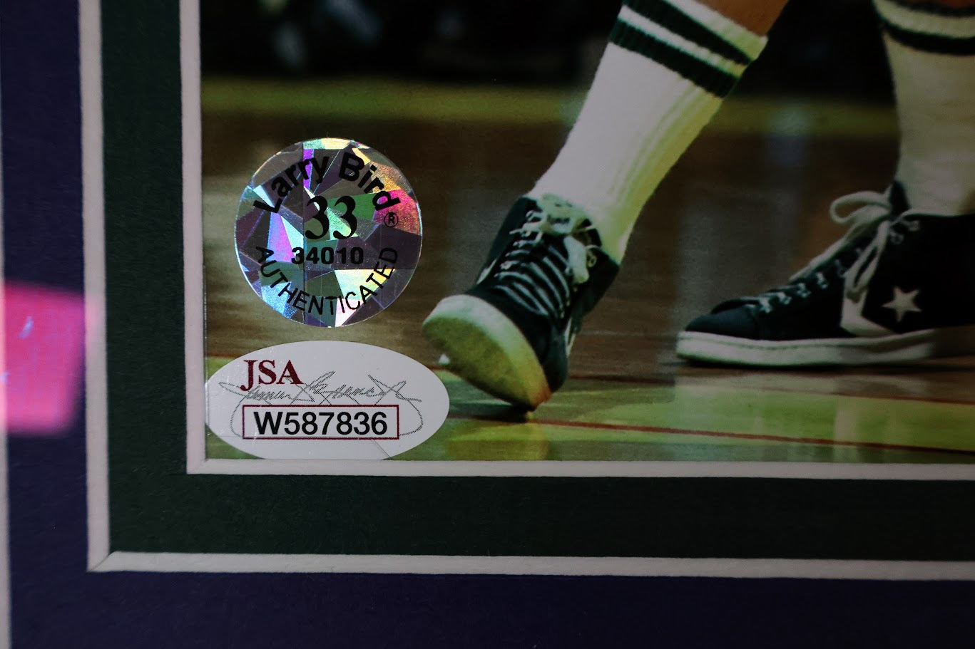 Larry Bird and Magic Johnson 2 Dual Autographed 8x10 Photos Framed PSA LOA