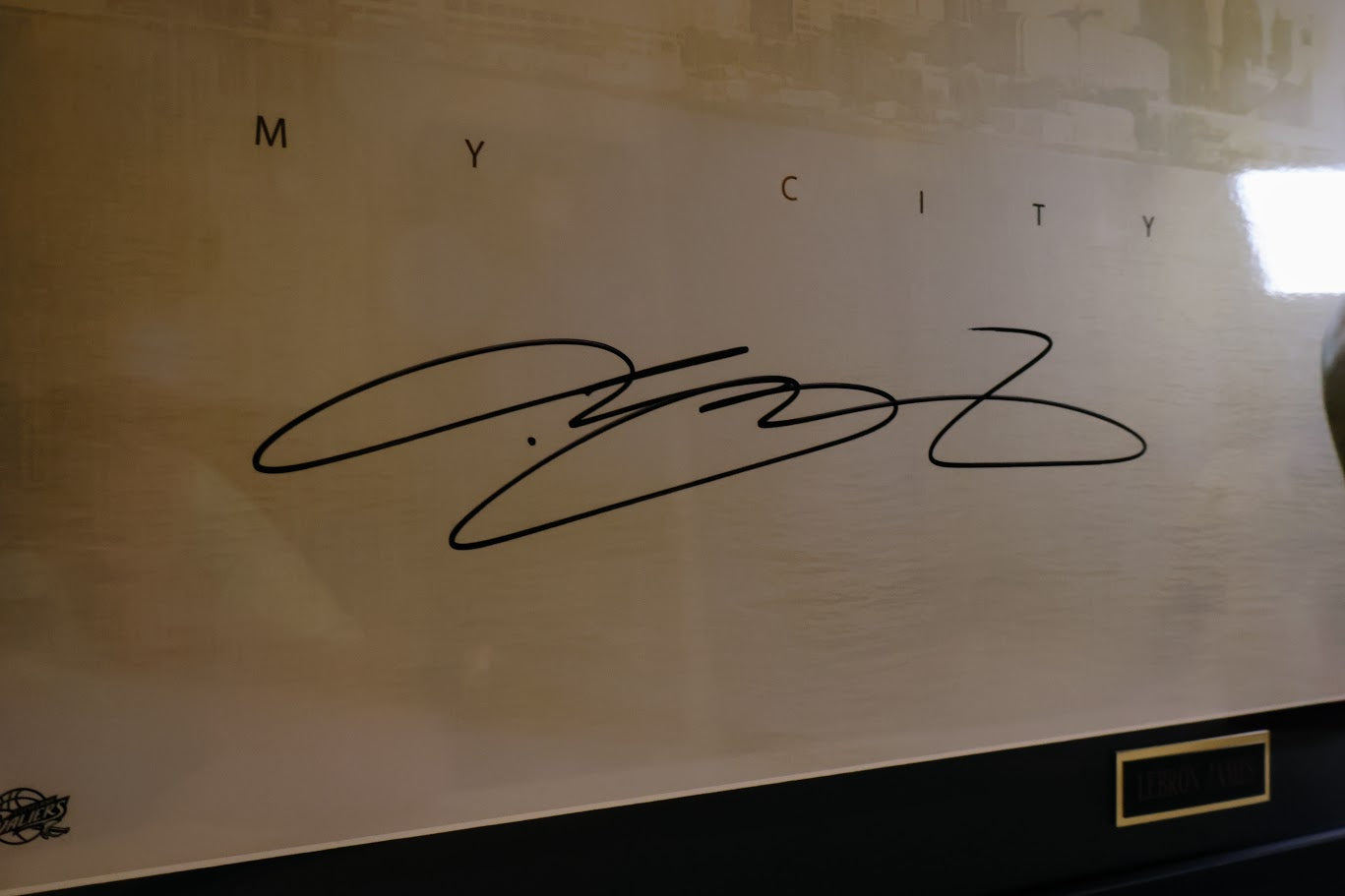 LeBron James Autographed 36x16 "My City" Framed Photo - UDA Authenticated Limited Edition 21/125