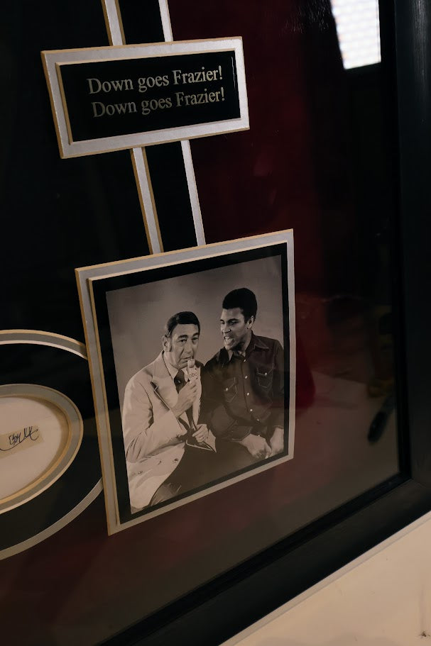 Muhammad Ali and Howard Cosell Autographs w/ Collage Framed JSA LOA