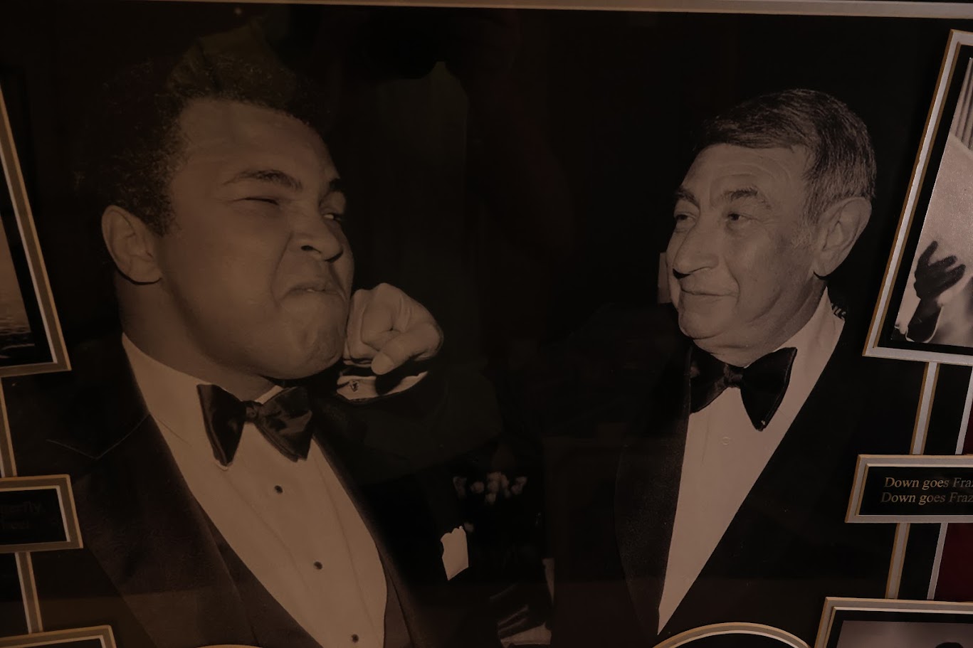 Muhammad Ali and Howard Cosell Autographs w/ Collage Framed JSA LOA
