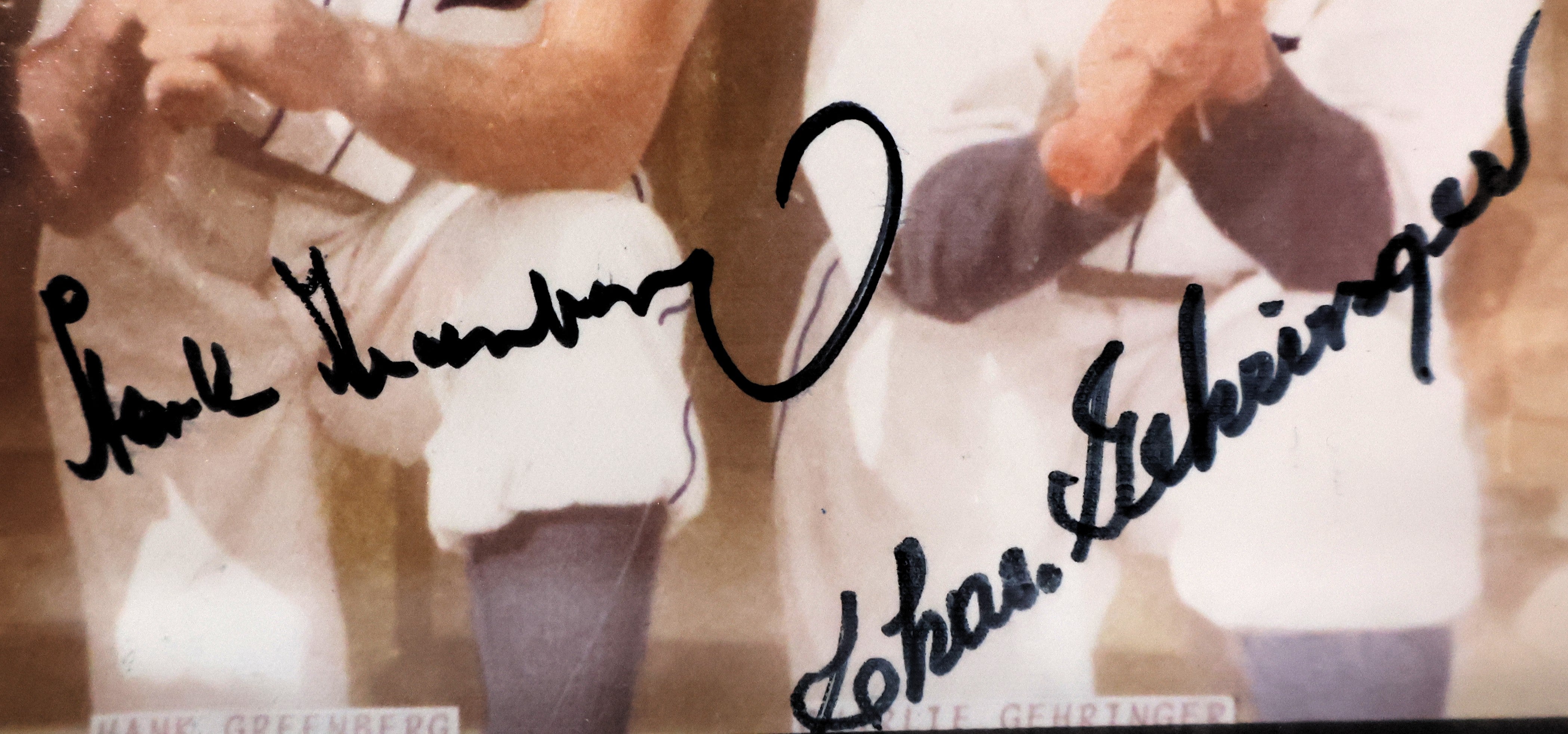 Hank Greenberg Autographed Mini Plaque and Photo Framed PSA/JSA COA