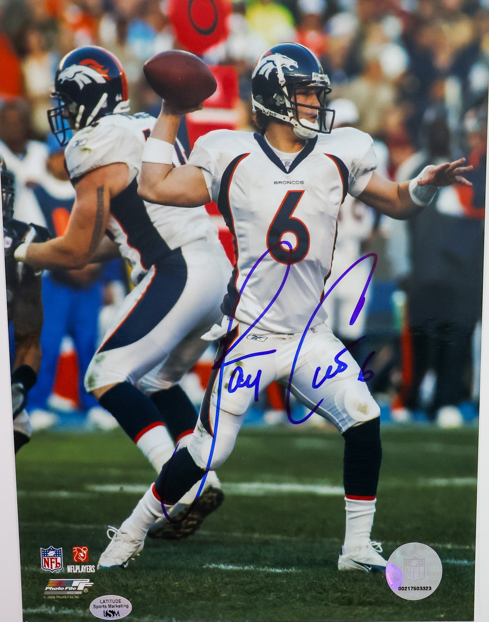 Jay Cutler Autographed 8x10 Photo — Denver Broncos | JSA COA