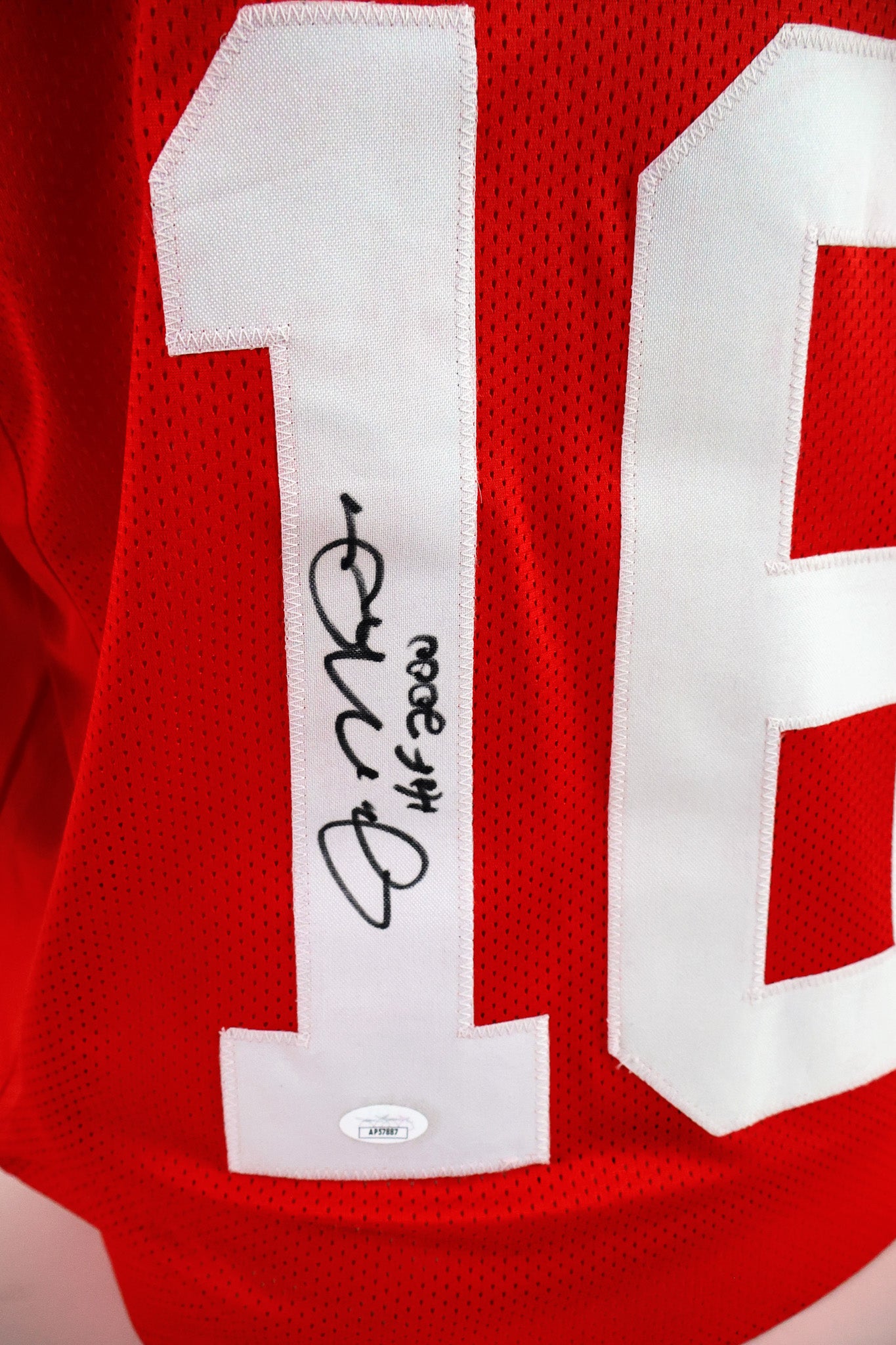 Joe Montana Autographed San Francisco 49ers Jersey inscribed "HOF 2000" JSA COA