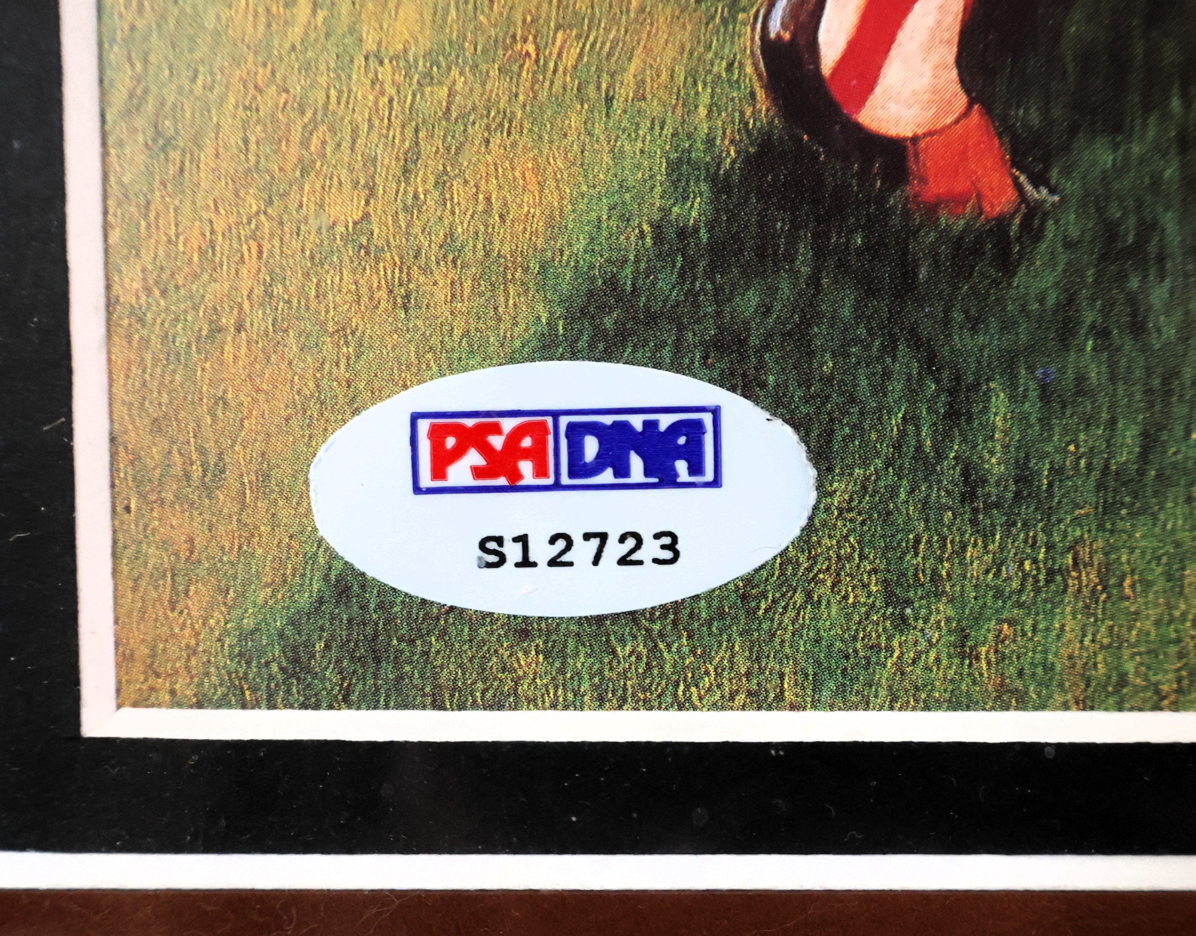 Triple Crown Winners (Robinson, Williams, Mantle, Yastrzemski) Autographed 11x14 Photo Framed PSA LOA