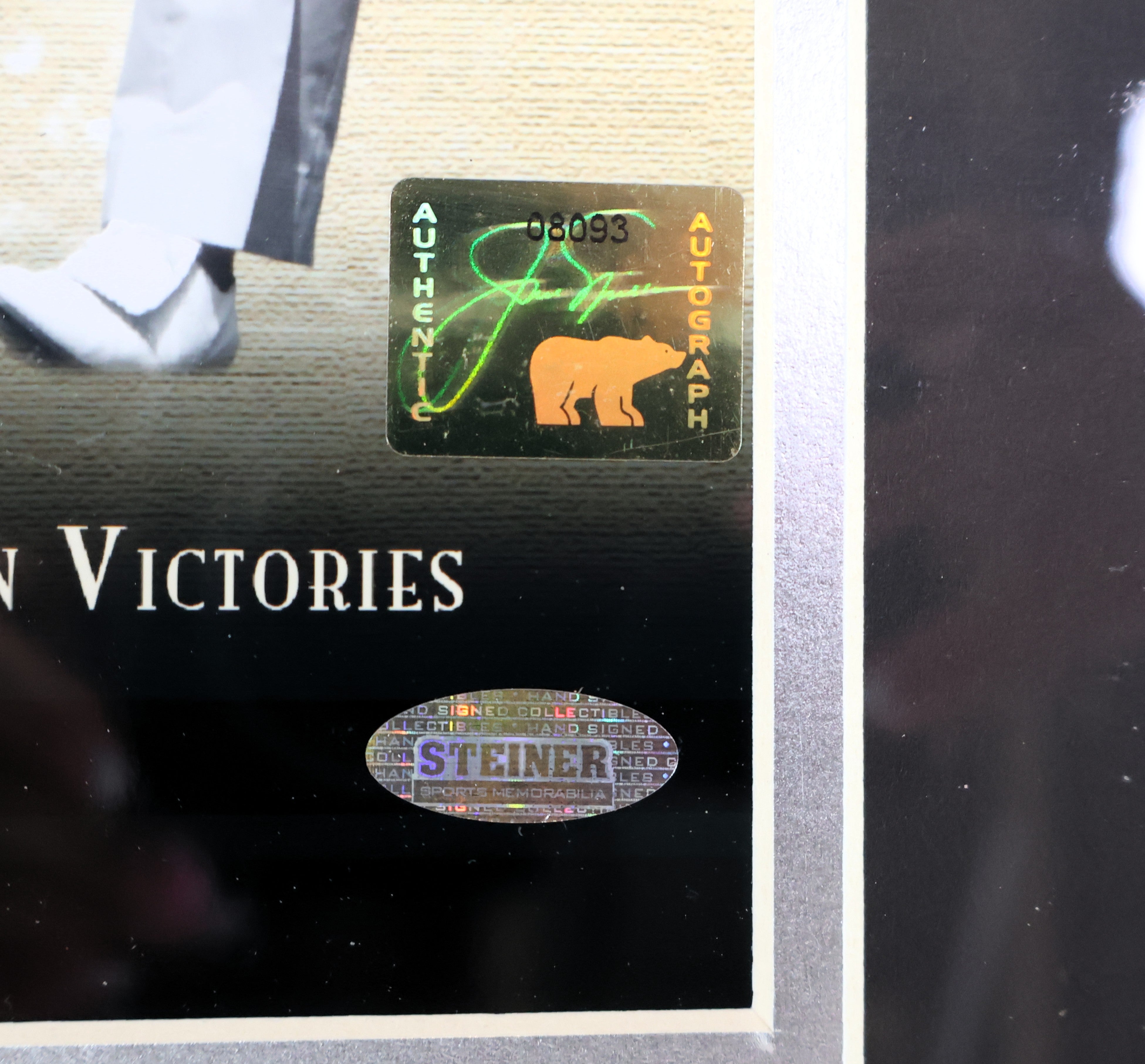 Jack Nicklaus Autographed 12x20 Photo Collage Framed Steiner COA