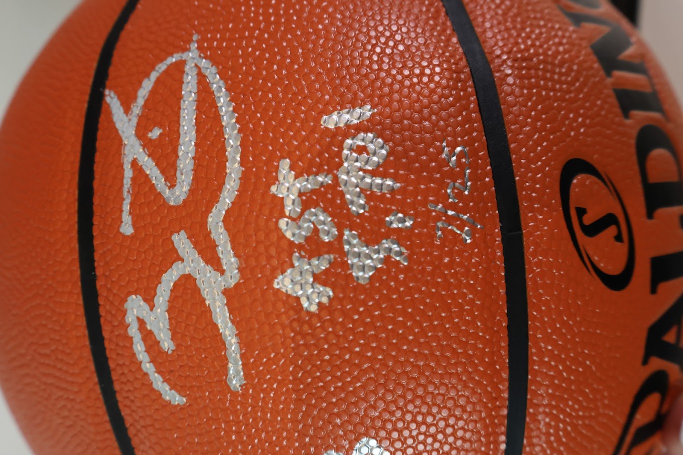 Dwayne Wade Autographed Spalding Basketball w/ Inscriptions and w/ Case Fanatics COA