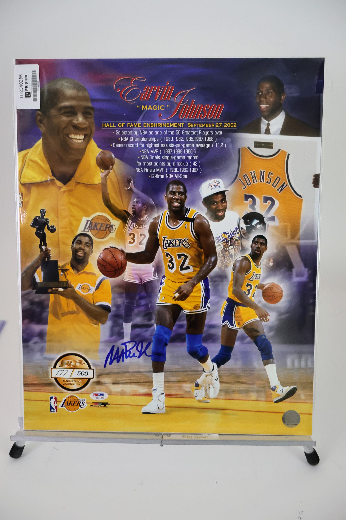Ervin Magic Johnson Los Angeles Lakers 16X20 Photo