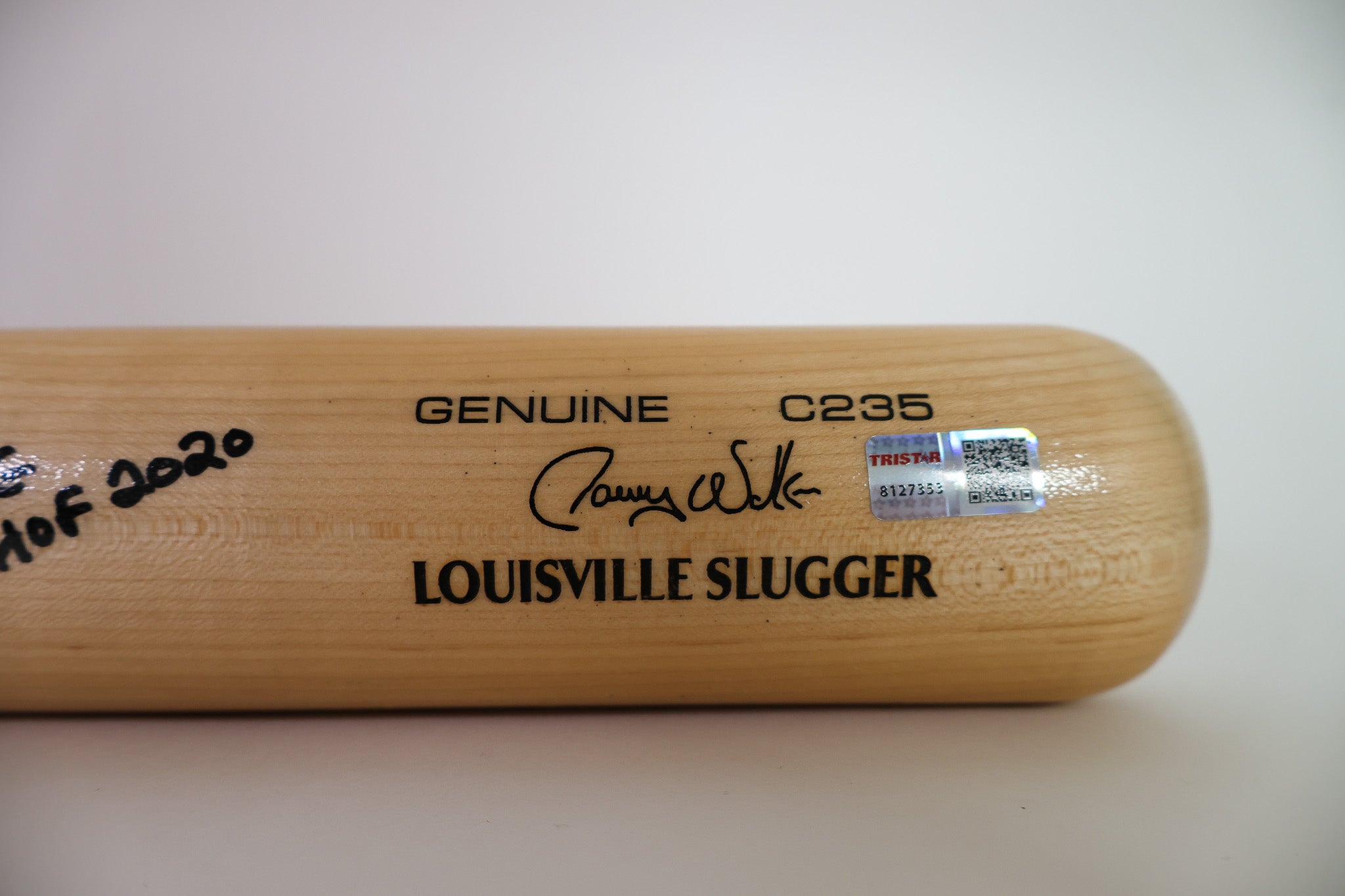 Larry Walker Colorado Rockies Signed Louisville Slugger Bat "HOF 2020" Black Inscription (Tristar COA)
