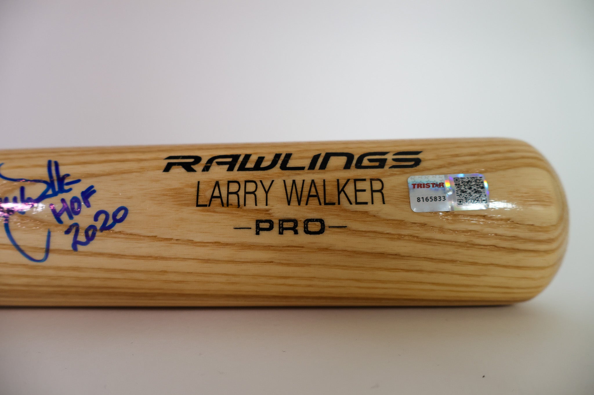 Larry Walker Colorado Rockies Autographed Rawlings Baseball Bat "HOF 2020" Inscription (Tristar COA)