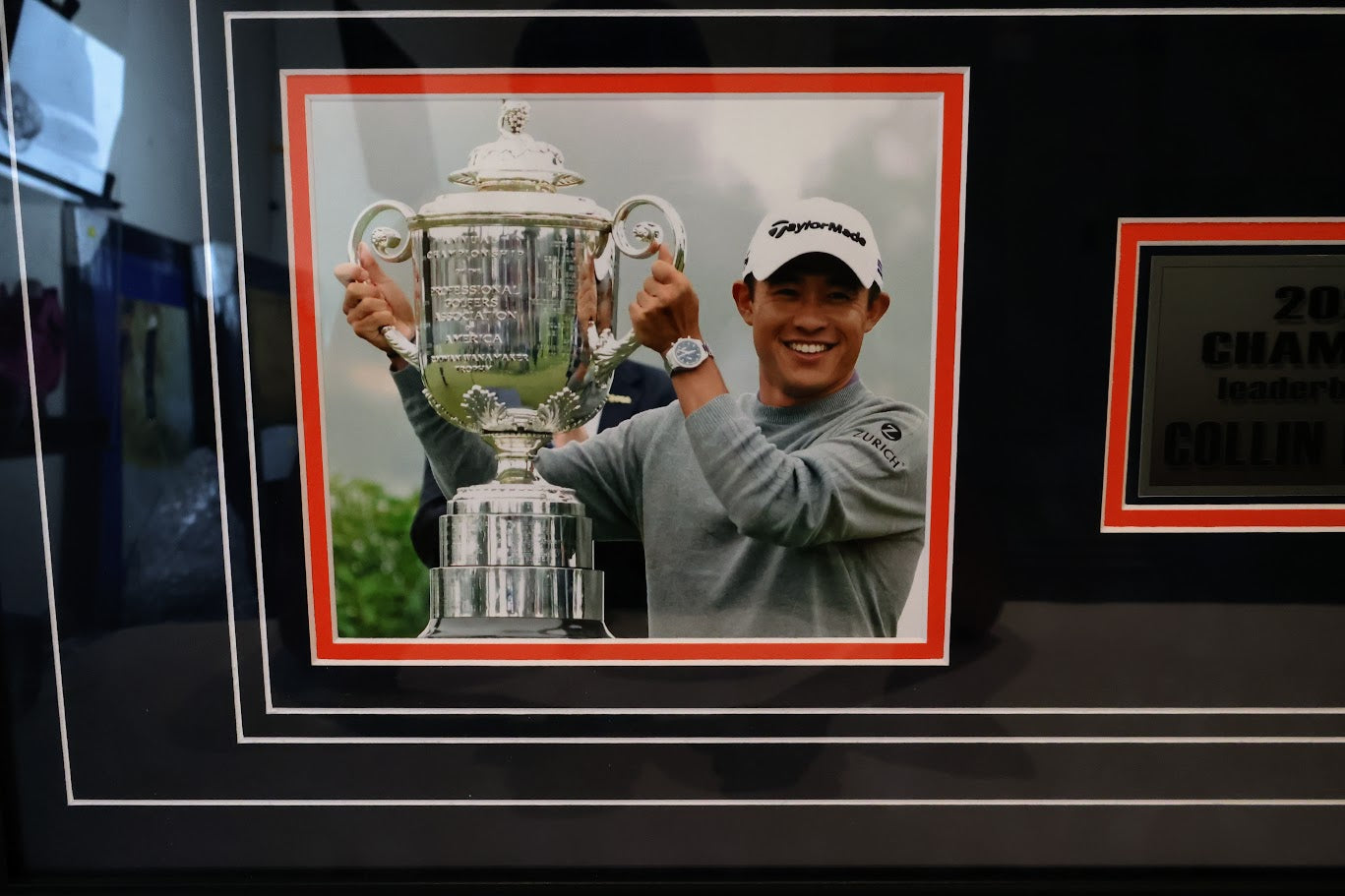 Collin Morikawa Autographed PGA Championship Flag Framed JSA COA