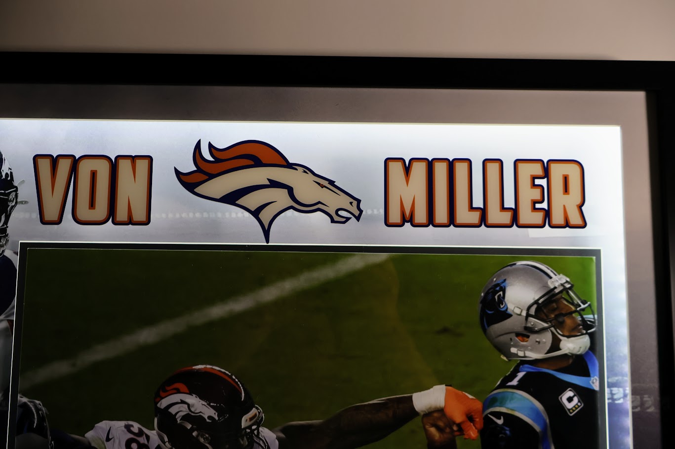Von Miller Autographed 16x20 SB 50 Photo Lighted Framed Beckett COA
