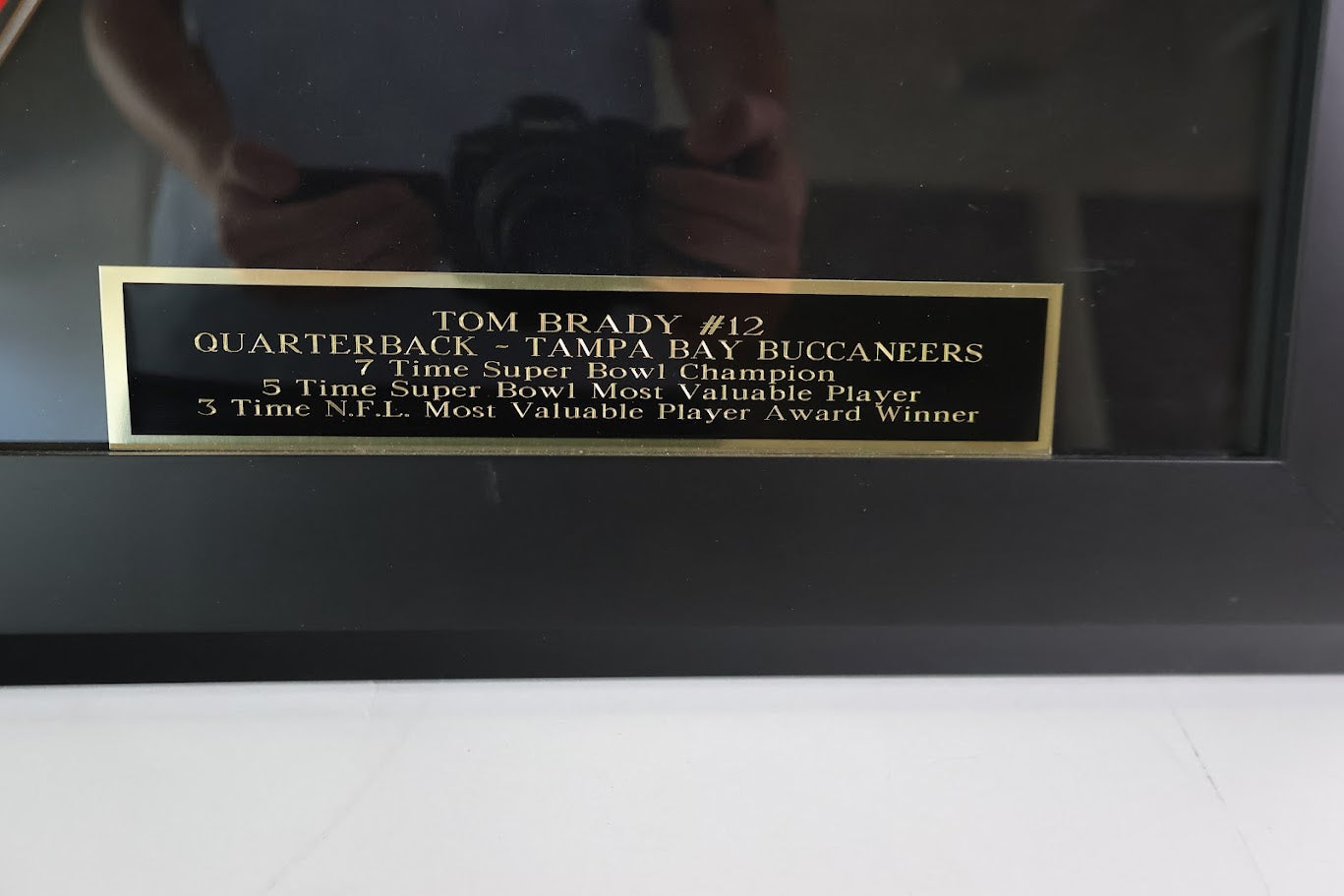 Tom Brady Autographed 16x20 Photo w/ SB LV MVP Inscription Framed Fanatics COA