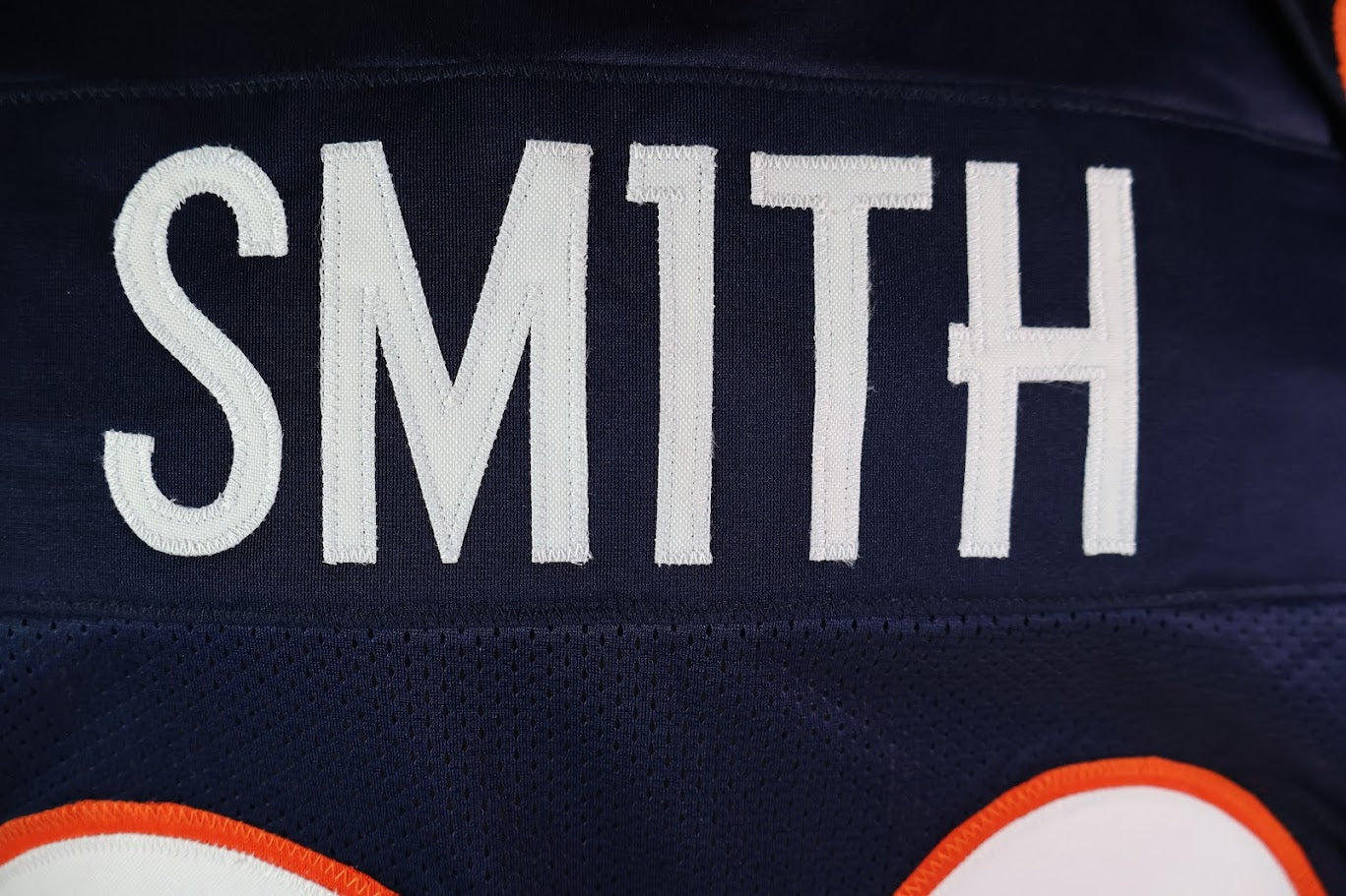 Rod Smith Autographed Denver Broncos Custom Navy Jersey w/ ROF Inscription Beckett COA