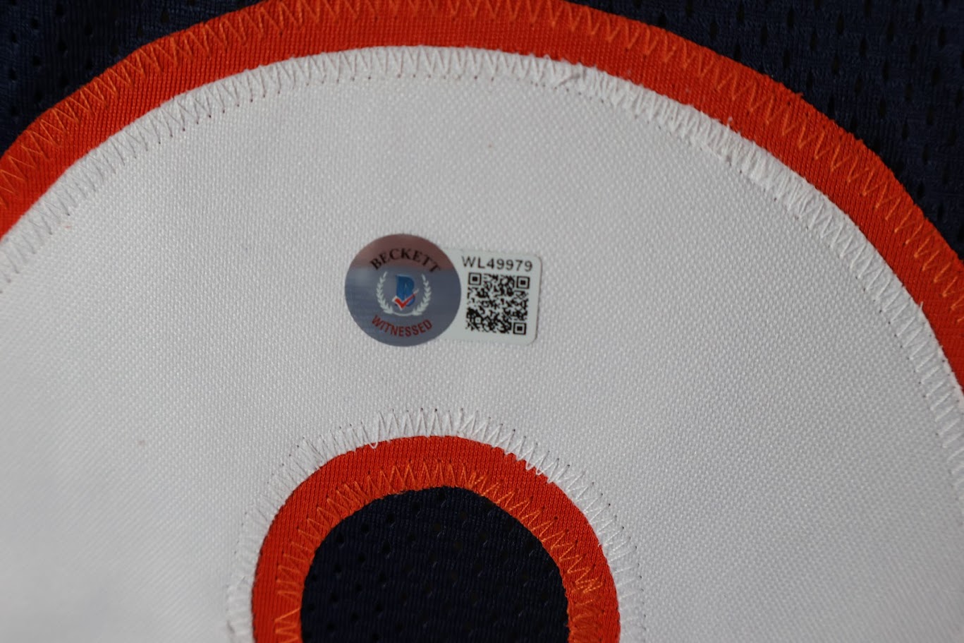 Rod Smith Autographed Denver Broncos Custom Navy Jersey w/ ROF Inscription Beckett COA