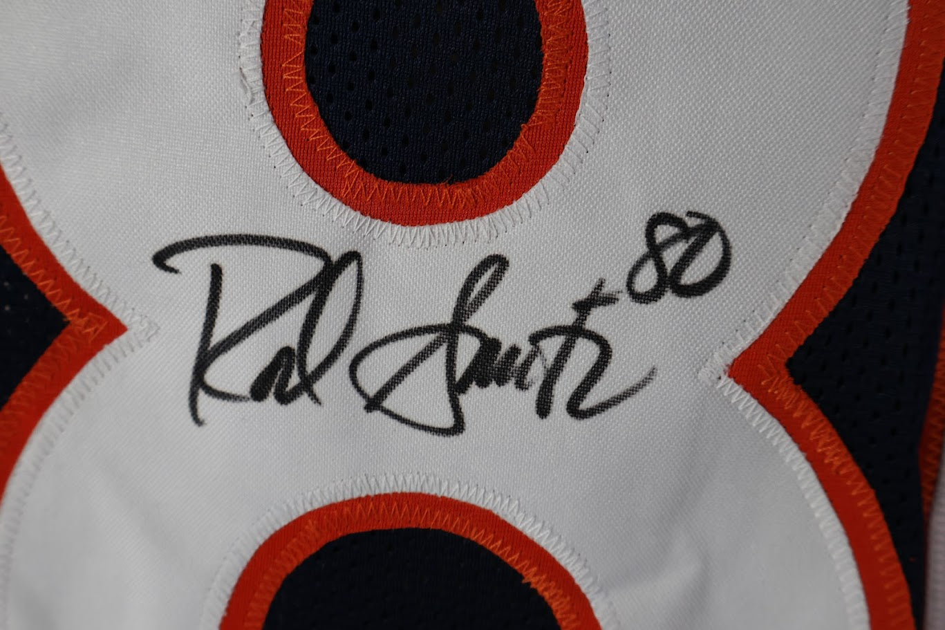 Rod Smith Autographed Denver Broncos Custom Navy Jersey w/ ROF Inscription Beckett COA