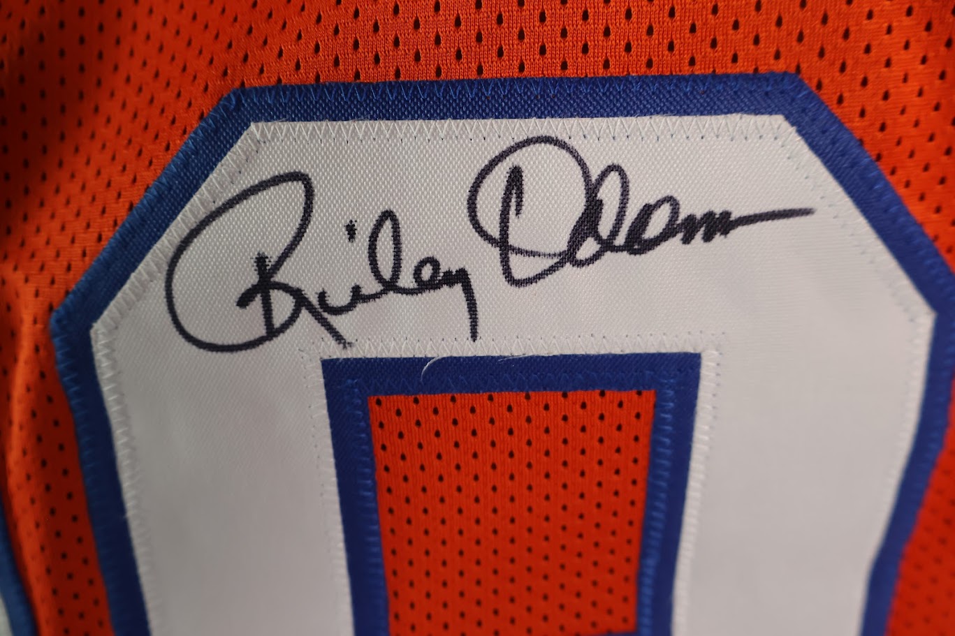 Riley Odoms Autographed Denver Broncos Custom Orange Jersey w/ 2 Inscriptions RMM COA