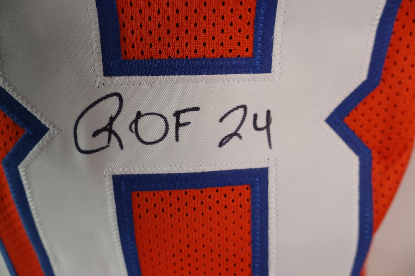 Riley Odoms Autographed Denver Broncos Custom Orange Jersey w/ 2 Inscriptions RMM COA