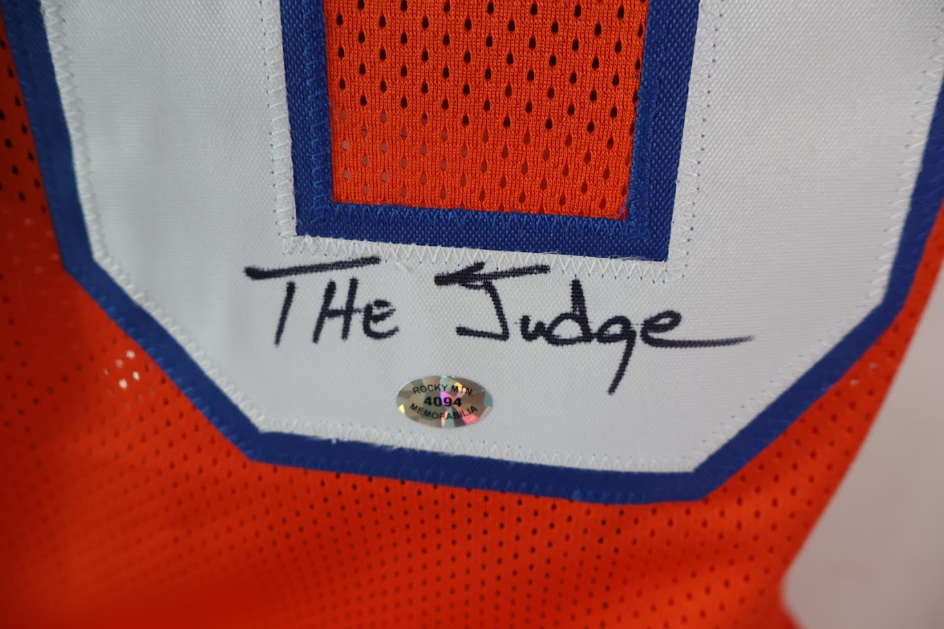 Riley Odoms Autographed Denver Broncos Custom Orange Jersey w/ 2 Inscriptions RMM COA