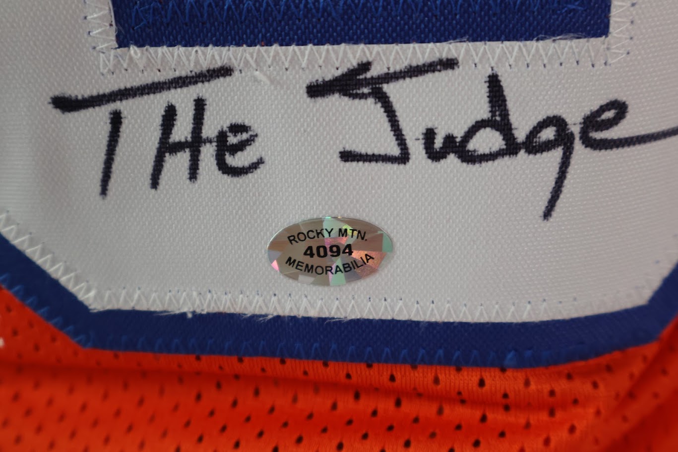 Riley Odoms Autographed Denver Broncos Custom Orange Jersey w/ 2 Inscriptions RMM COA