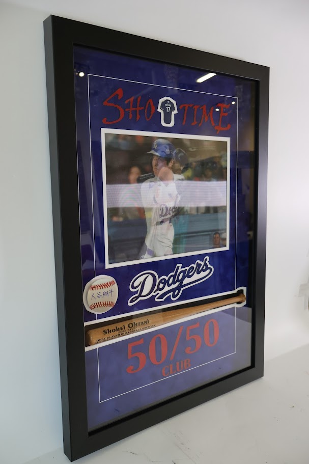 Shohei Ohtani 50/50 Club Unsigned 11x14 Reflective Photo - Framed Baseball Collectible