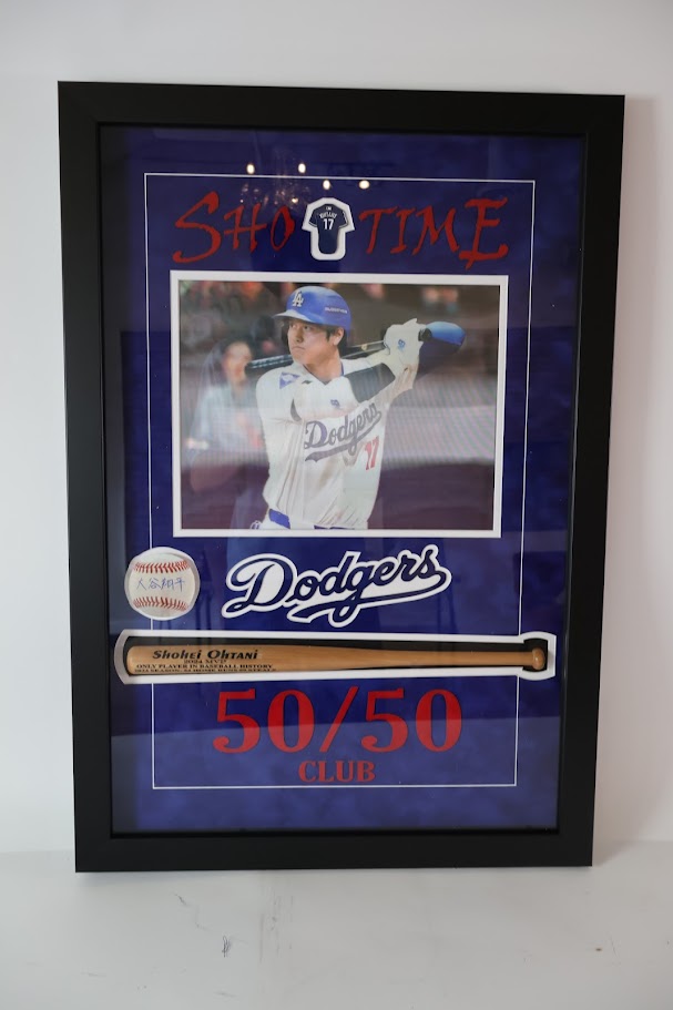 Shohei Ohtani 50/50 Club Unsigned 11x14 Reflective Photo - Framed Baseball Collectible