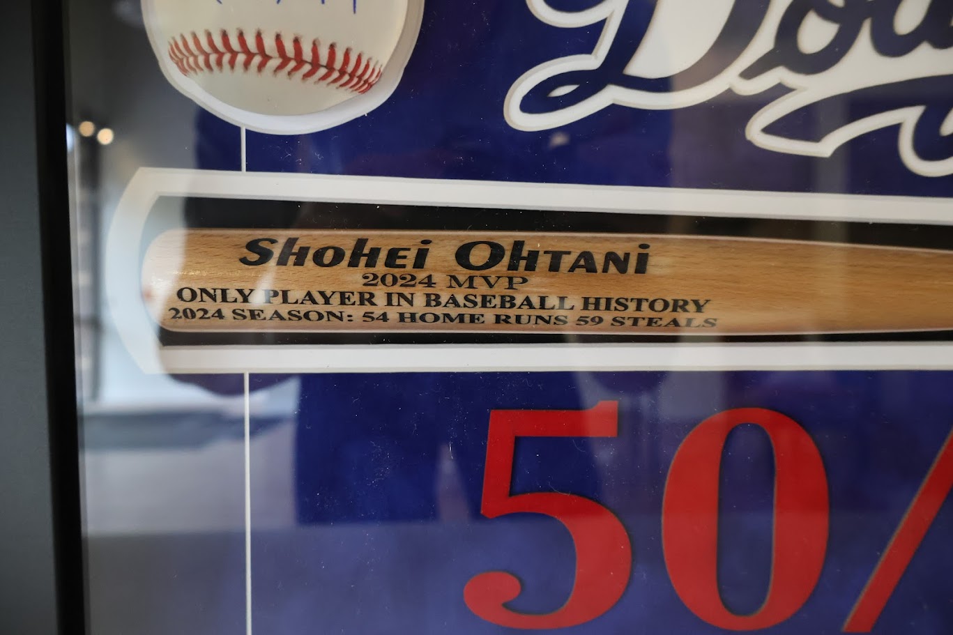 Shohei Ohtani 50/50 Club Unsigned 11x14 Reflective Photo - Framed Baseball Collectible