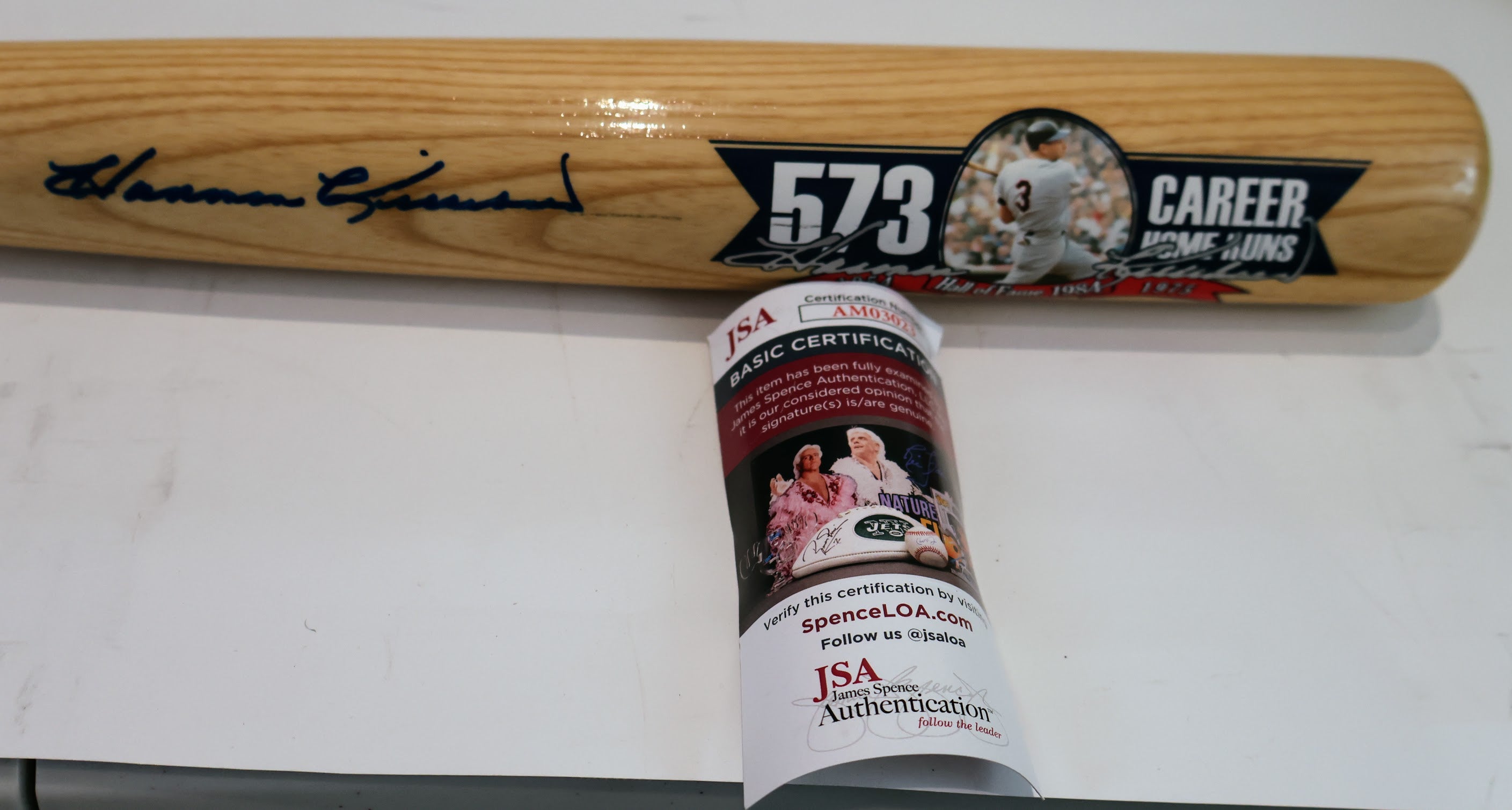 Harmon Killebrew Autographed Commemorative Career Home Run Total Bat (James Spence COA)