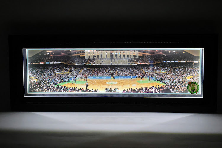 Boston Celtics Garden Panoramic with Deluxe Lighted Frame