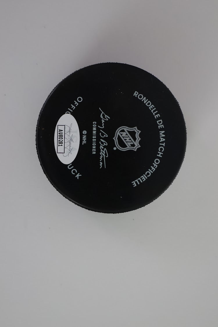 Artturi Lehkonen Autographed Official Avalanche Game Puck JSA COA