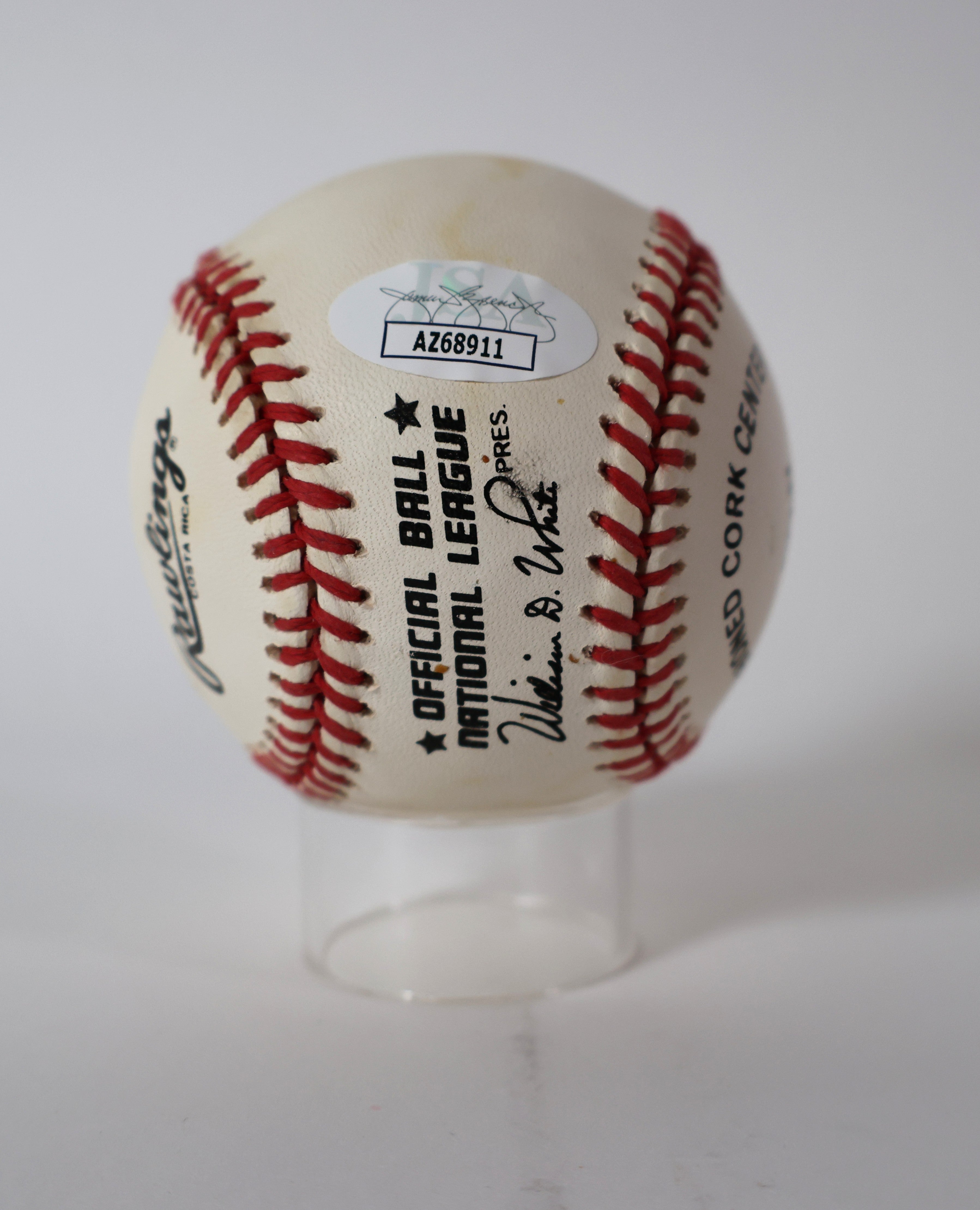 Bob Gibson Autographed Official National League Baseball - JSA COA