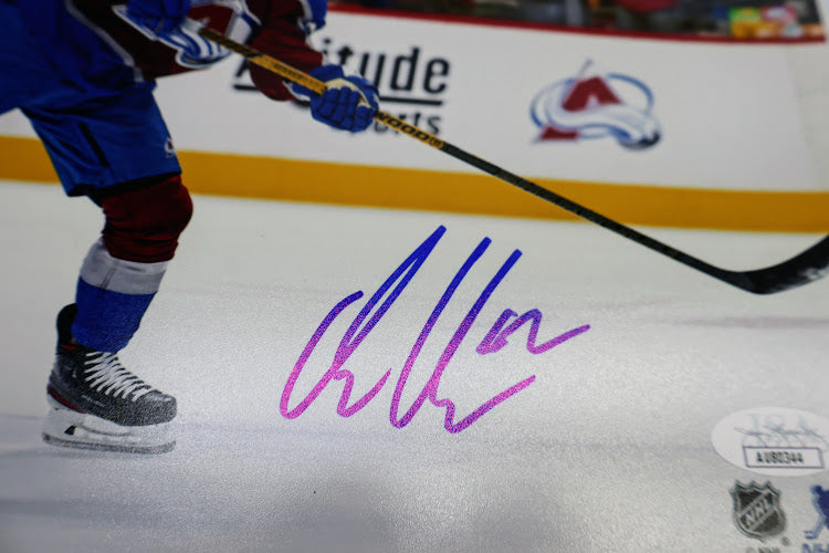 Artturi Lehkonen Signed Colorado Avalanche 8x10 Action Photo - Burgundy Jersey JSA Authenticated