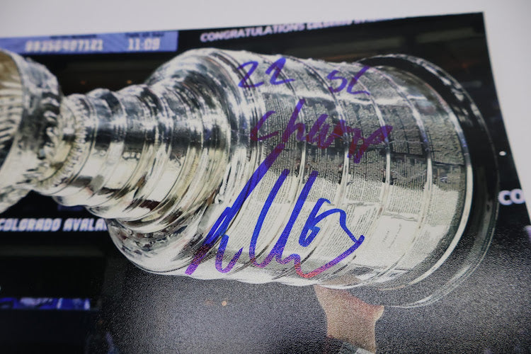 Artturi Lehkonen Signed Stanley Cup Photo - 2022 Champions Inscription JSA Authenticated