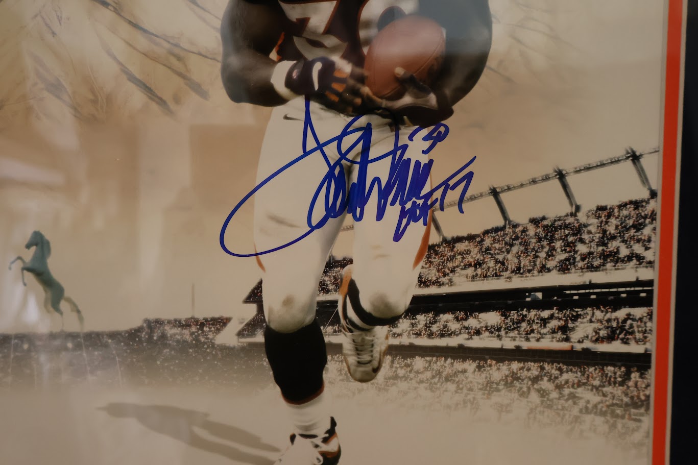 Terrell Davis & Floyd Little Autographed 16x20 Legends Photo DLX Framed Beckett COA