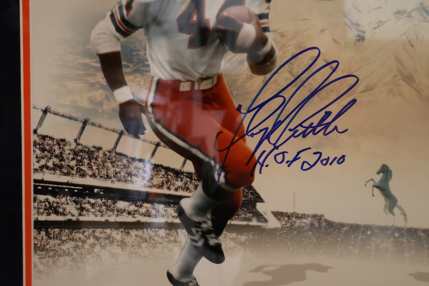 Terrell Davis & Floyd Little Autographed 16x20 Legends Photo DLX Framed Beckett COA