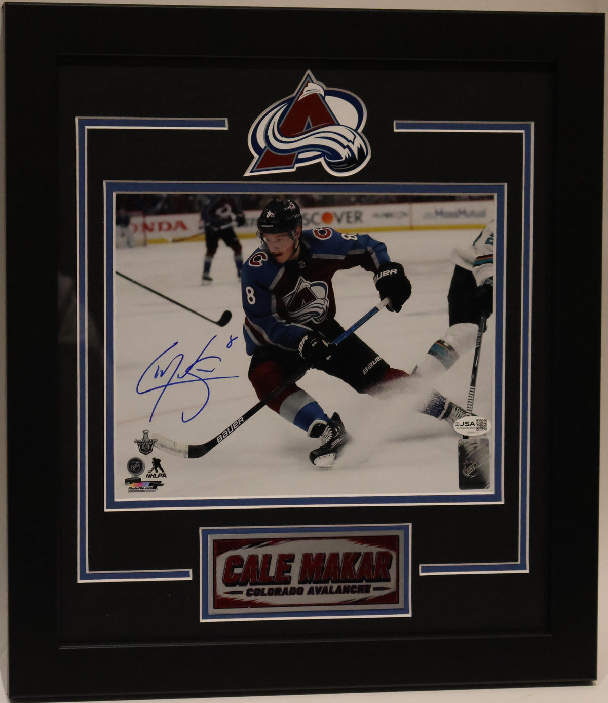 Cale Makar 10x8 Autographed Photo Framed - JSA COA