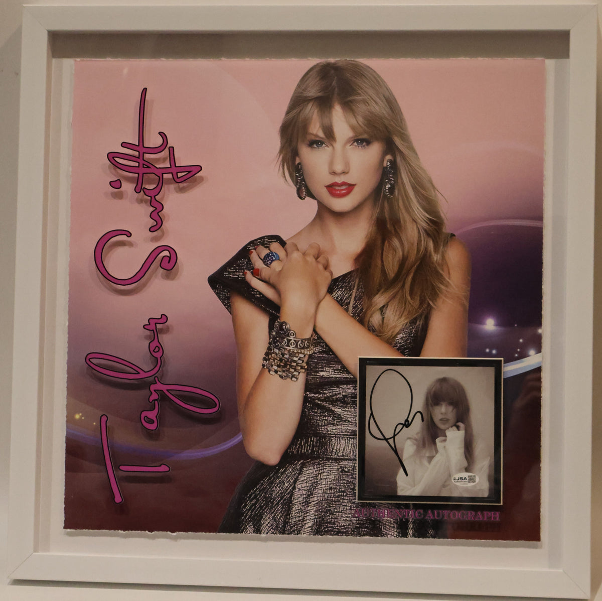 Taylor Swift Autographed 17.5x17.5 Framed Display - JSA Authenticated