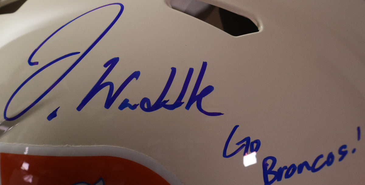 Jaylen Waddle Autographed Broncos Retro Pro D Logo Inscribed "Go Broncos" Fanatics COA