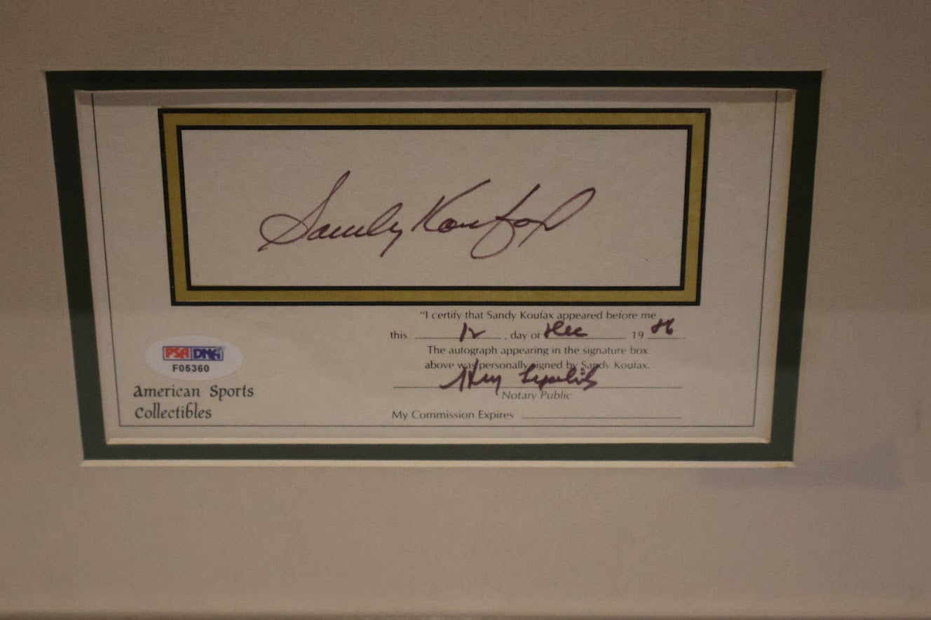 Sandy Koufax 23x25 Magazine w Cut Signature PSA/DNA Hologram